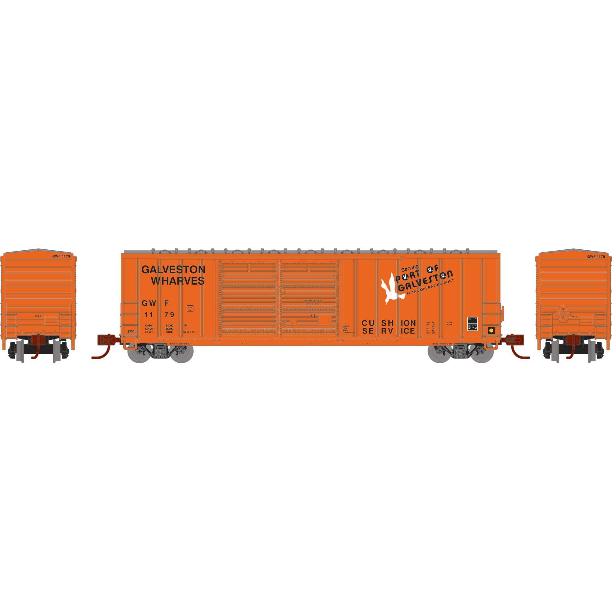 N 50' FMC DD Offset Box Car GWF #1179 (ATH-1765)