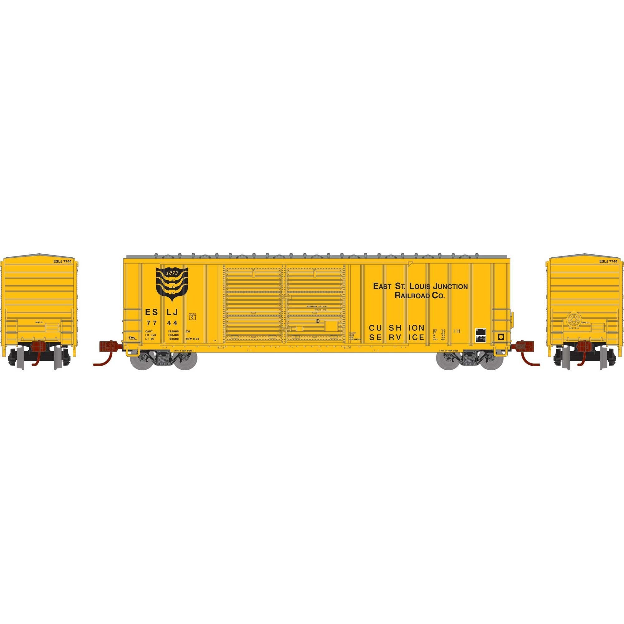 N 50' FMC DD Offset Box Car ESLJ #7744 (ATH-1769)