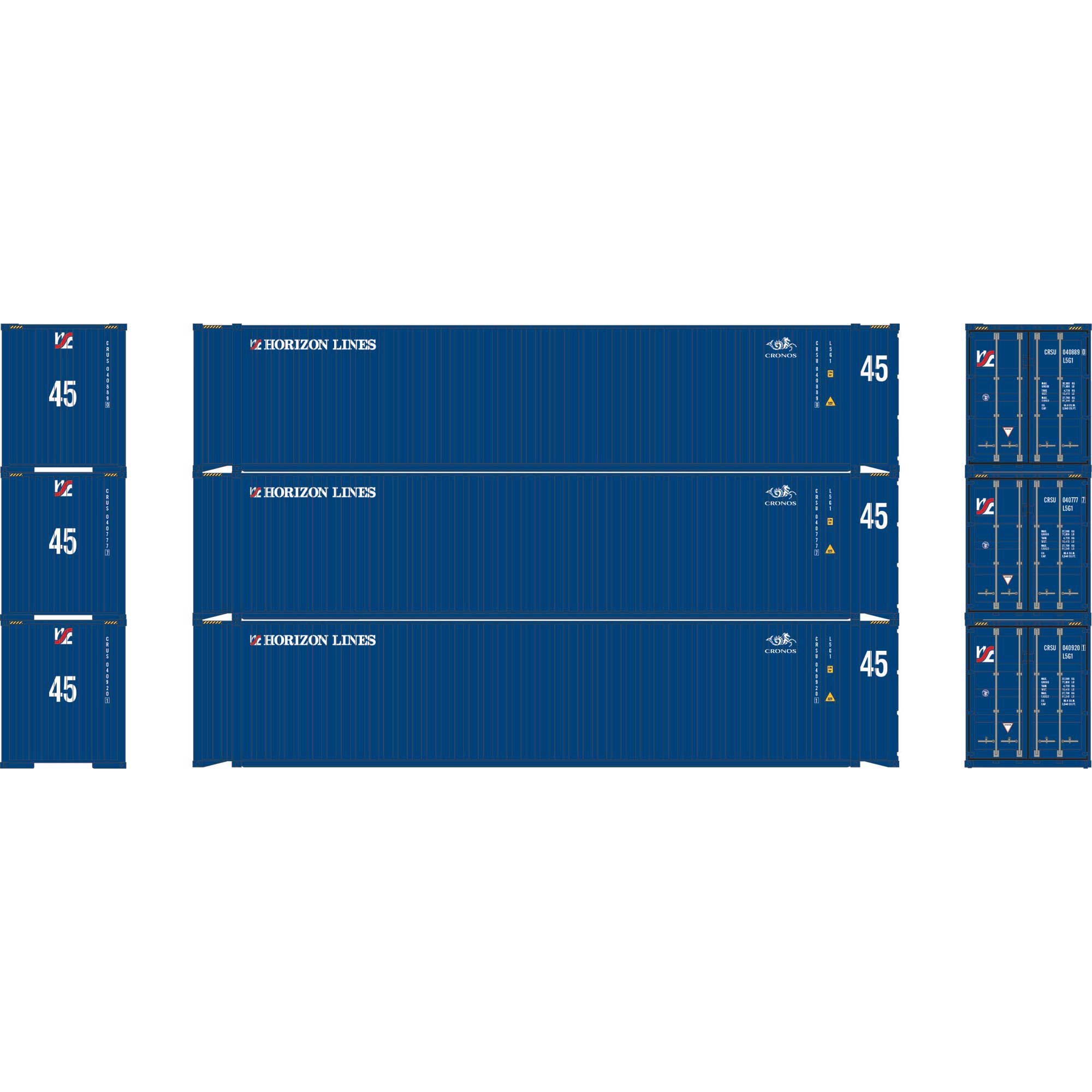 HO 45' Intermodal Containers (ATH-1832)