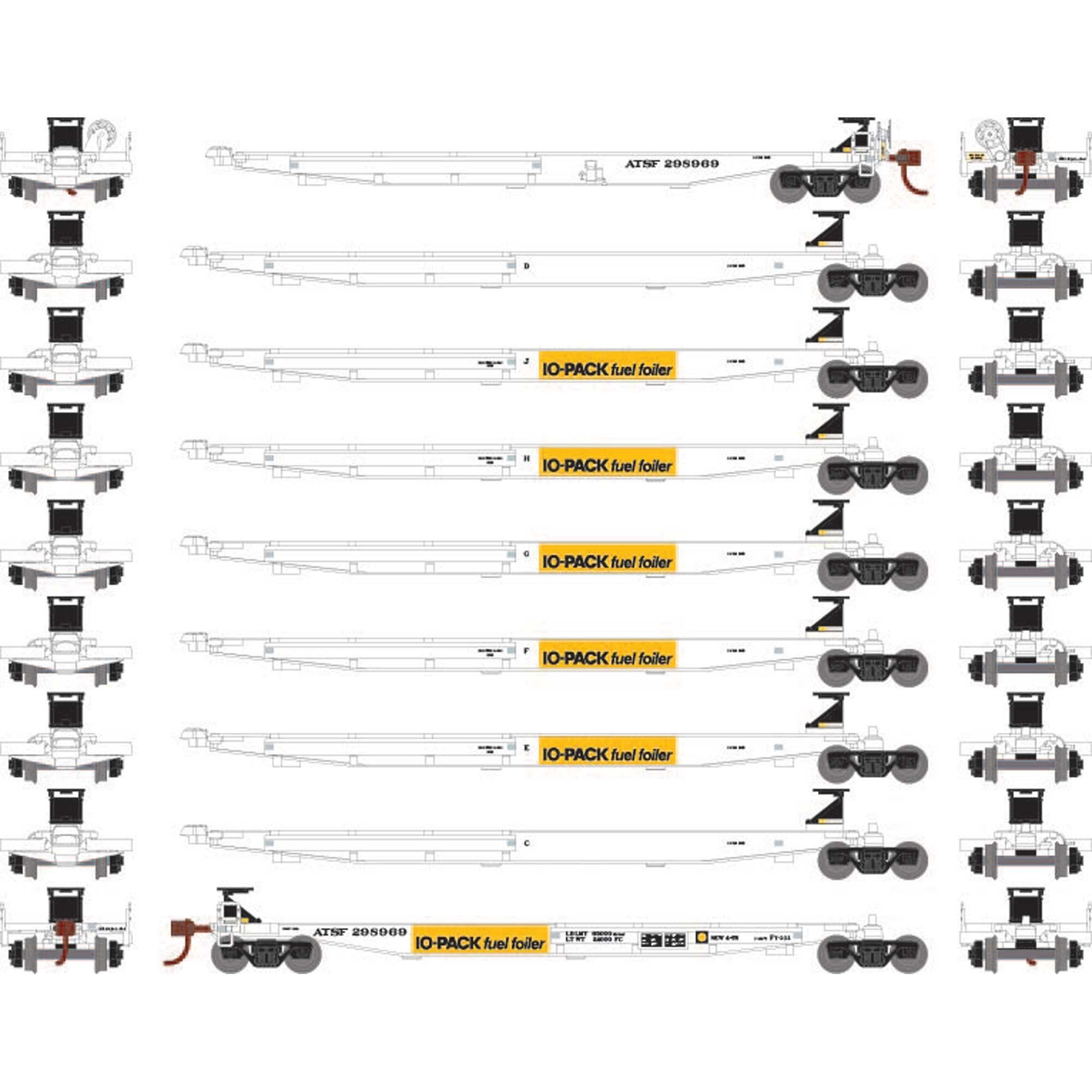 HO Impack Spine Car ATSF #298969 (ATH-2102)