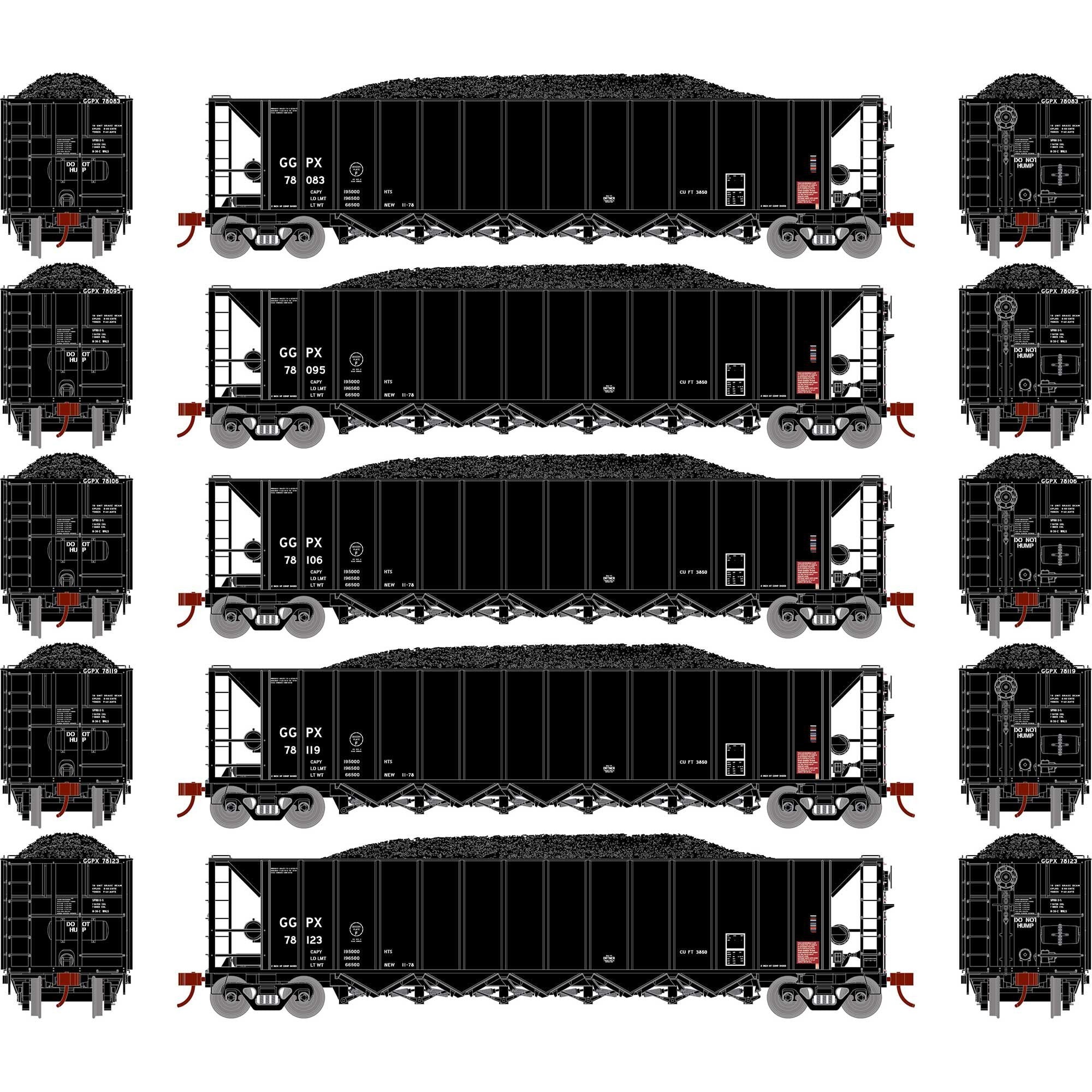 HO RTR 5-Bay Rapid Discharge Hopper GGPX #2 (ATH98650)