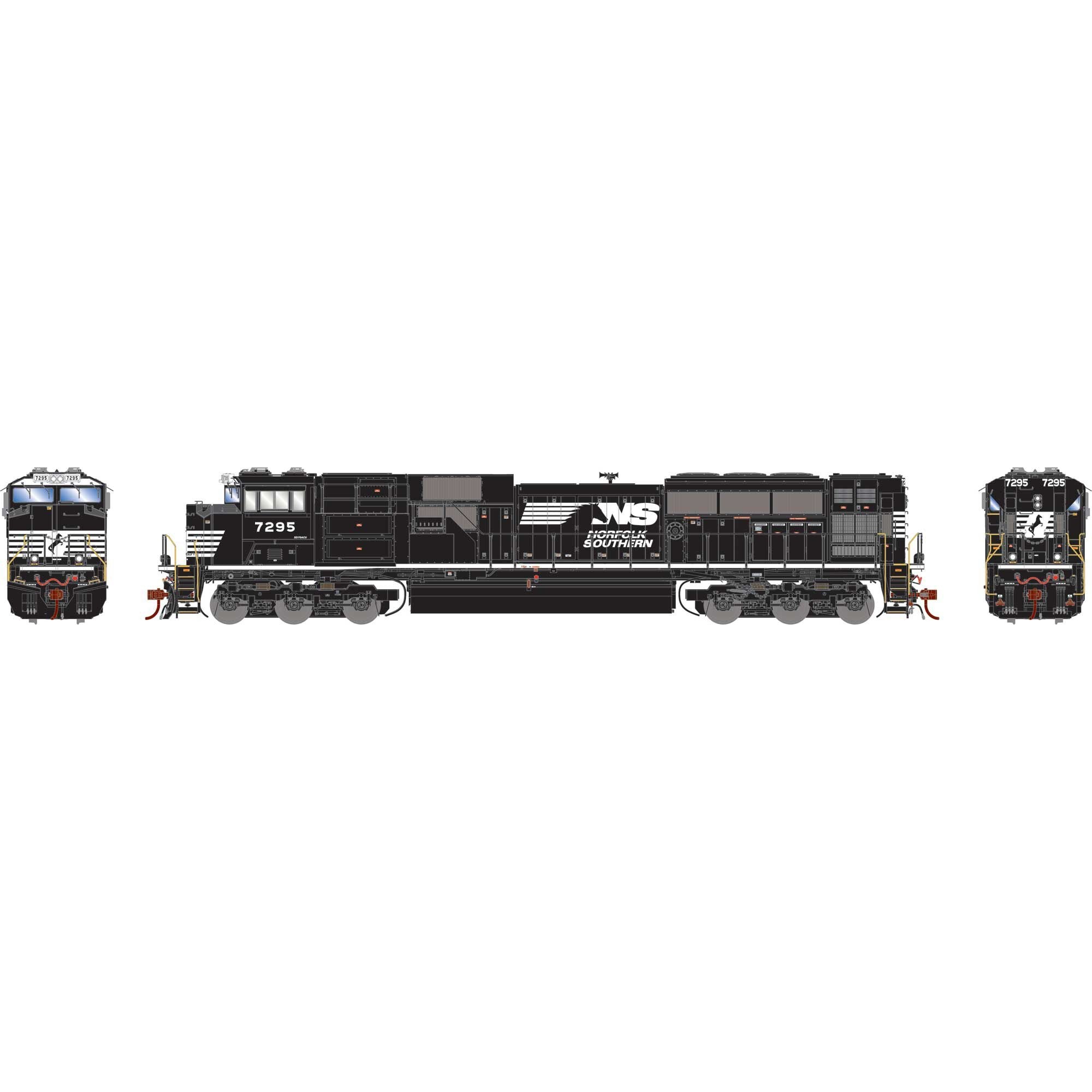 HO GEN EMD SD70ACU Locomotive with DCC and Sound, NS #7295 (ATHG-1162)