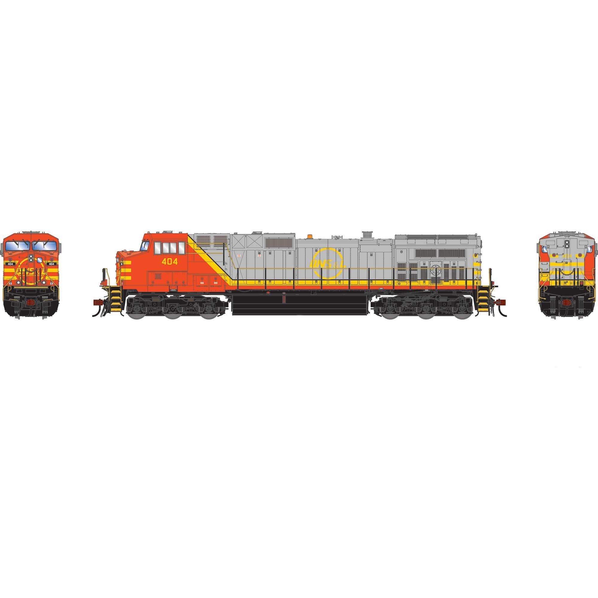 HO GE Dash 9-44CW Locomotive QNSL #404 (ATHG-1208)