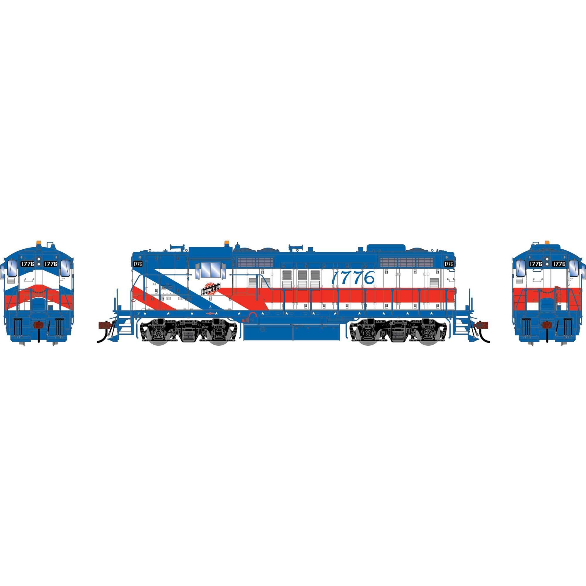HO GP18 Locomotive CNW #1776 (ATHG-1353)