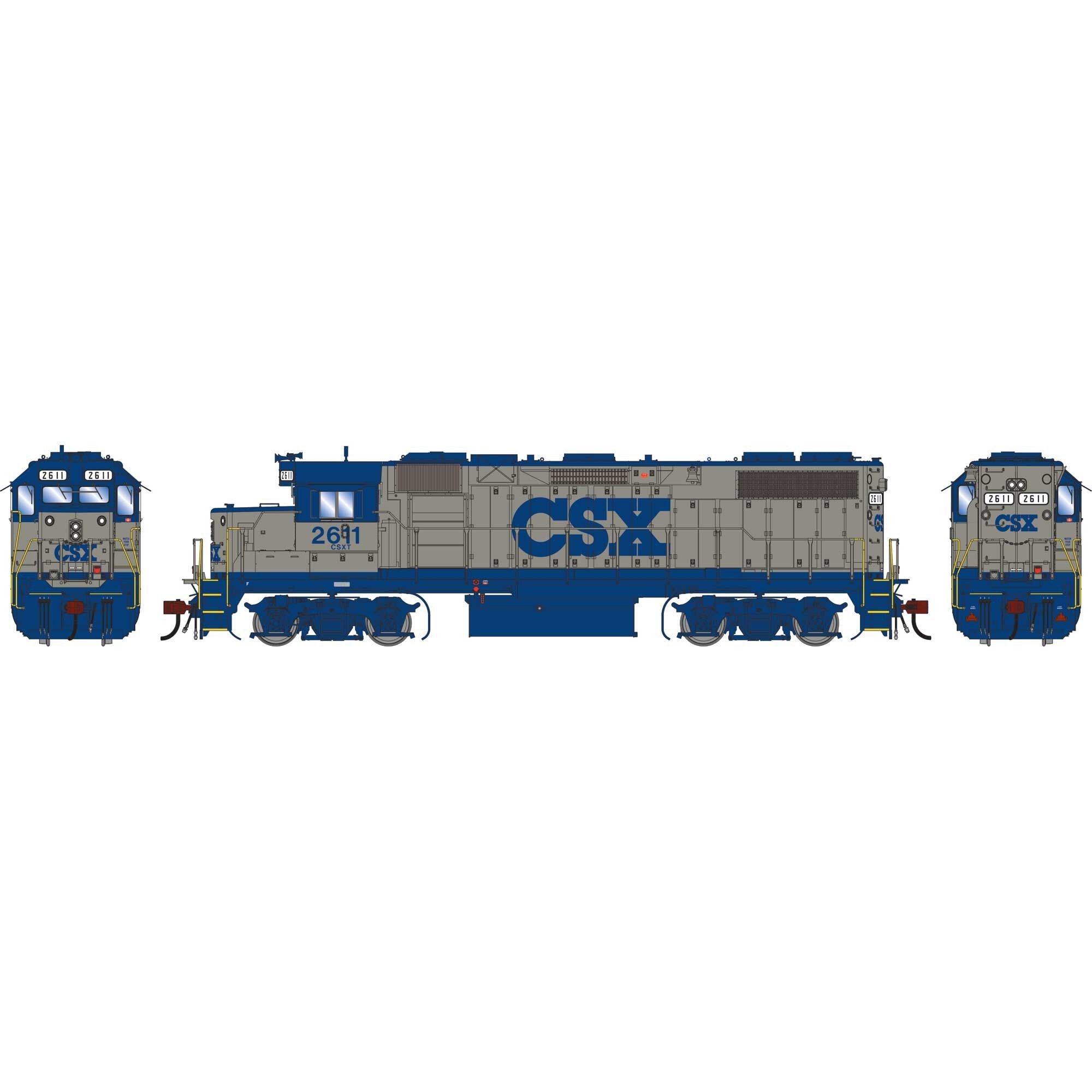 HO GEN GP38-2 Locomotive CSX Blue Down #2611 (ATHG-1389)