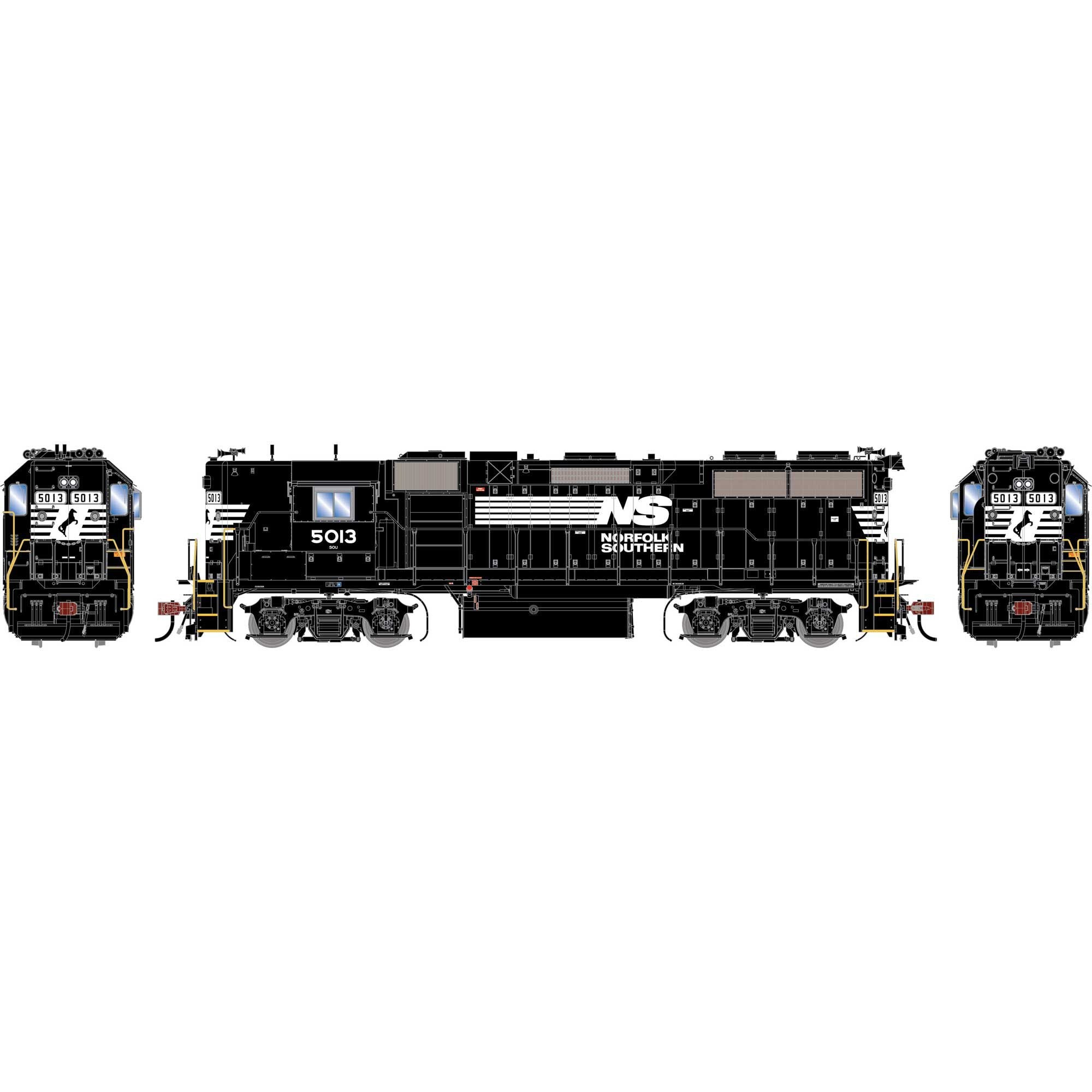 HO GEN GP38-2 Locomotive with DCC and Sound, NS #5013 (ATHG-1420)