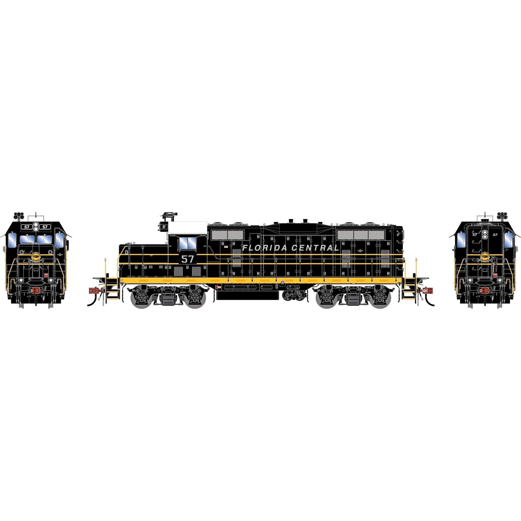 HO GP7u Locomotive FCEN #57 (ATHG-1493)