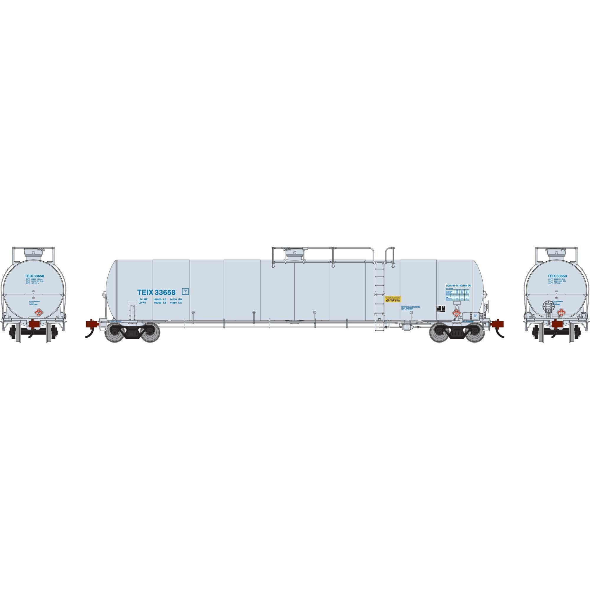 HO UTC 33K LPG Tank Car Late TEIX Model (ATHG-1508)