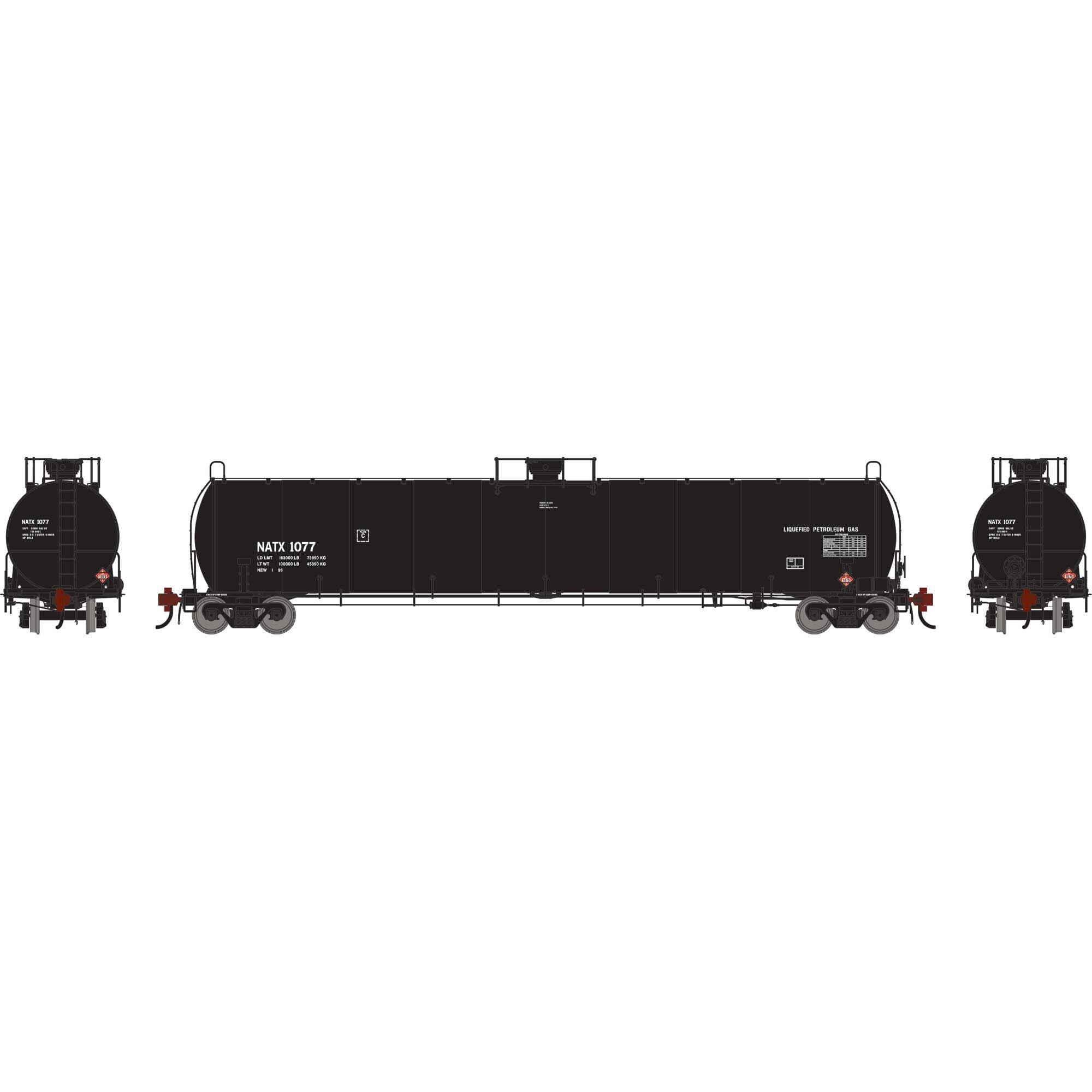 HO UTC 33K LPG Tank Car NATX #1077 (ATHG-1515)
