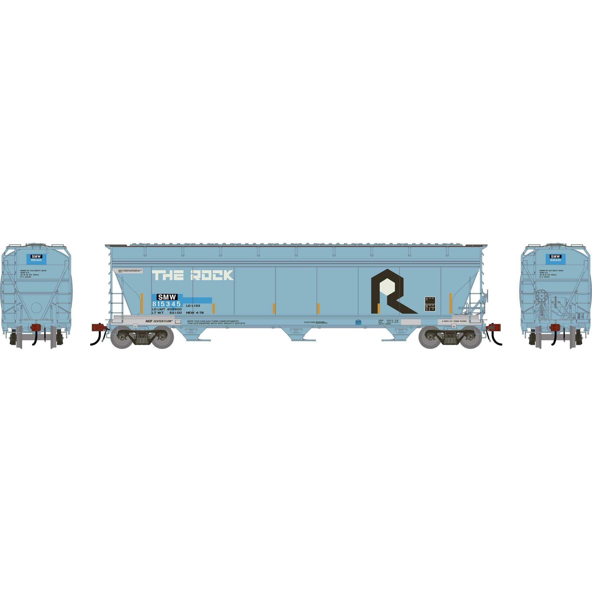 HO ACF4600 Covered Hopper Primed for Grime (ATHG-1528)