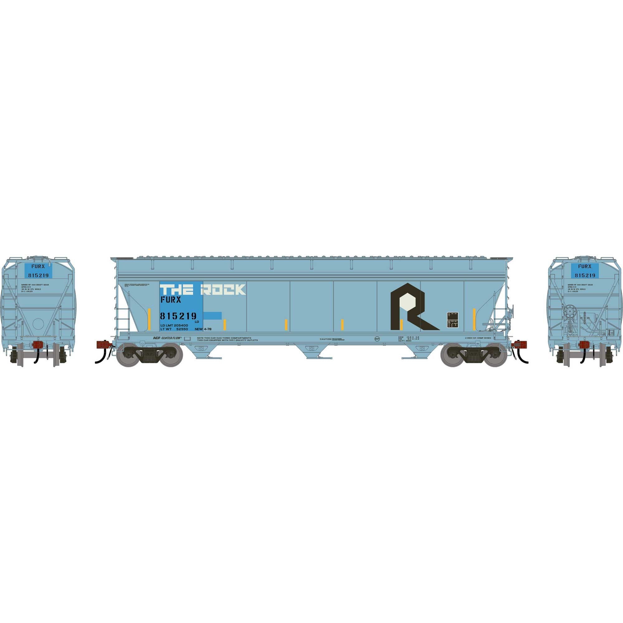HO ACF4600 Covered Hopper Primed For Grime (ATHG-1530)