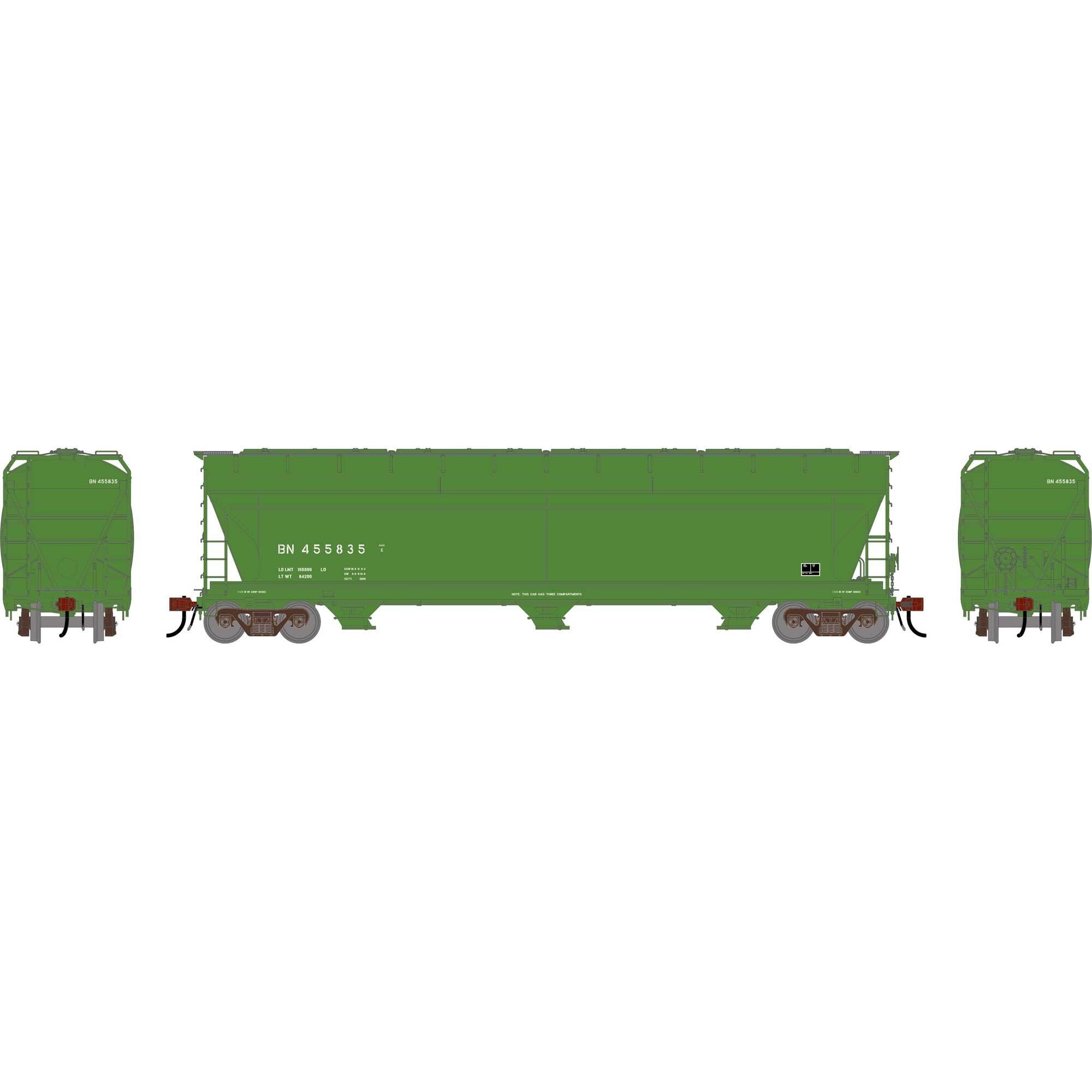 HO ACF4600 Covered Hopper BN #455835 (ATHG-1535)