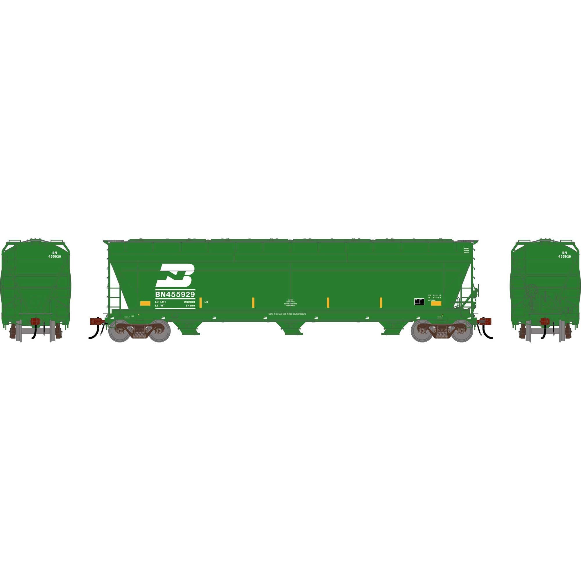 HO ACF4600 Covered Hopper BN #455929 Plastic Model (ATHG-1536)