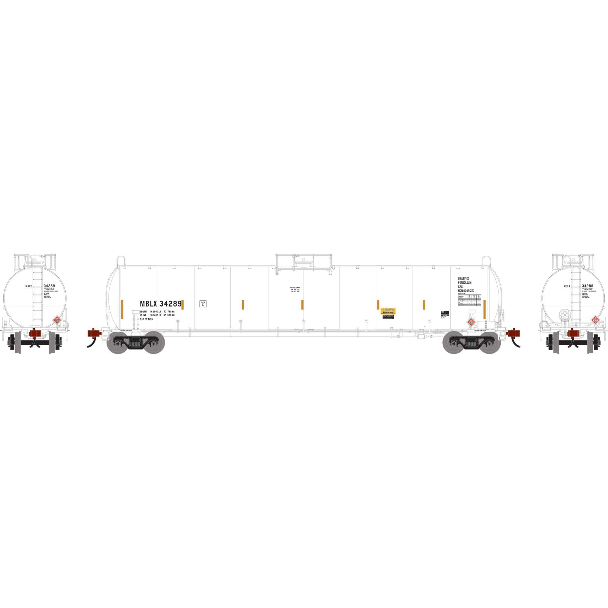 N UTC 33K LPG Tank Car Early MBLX 34289 (ATHG-1566)