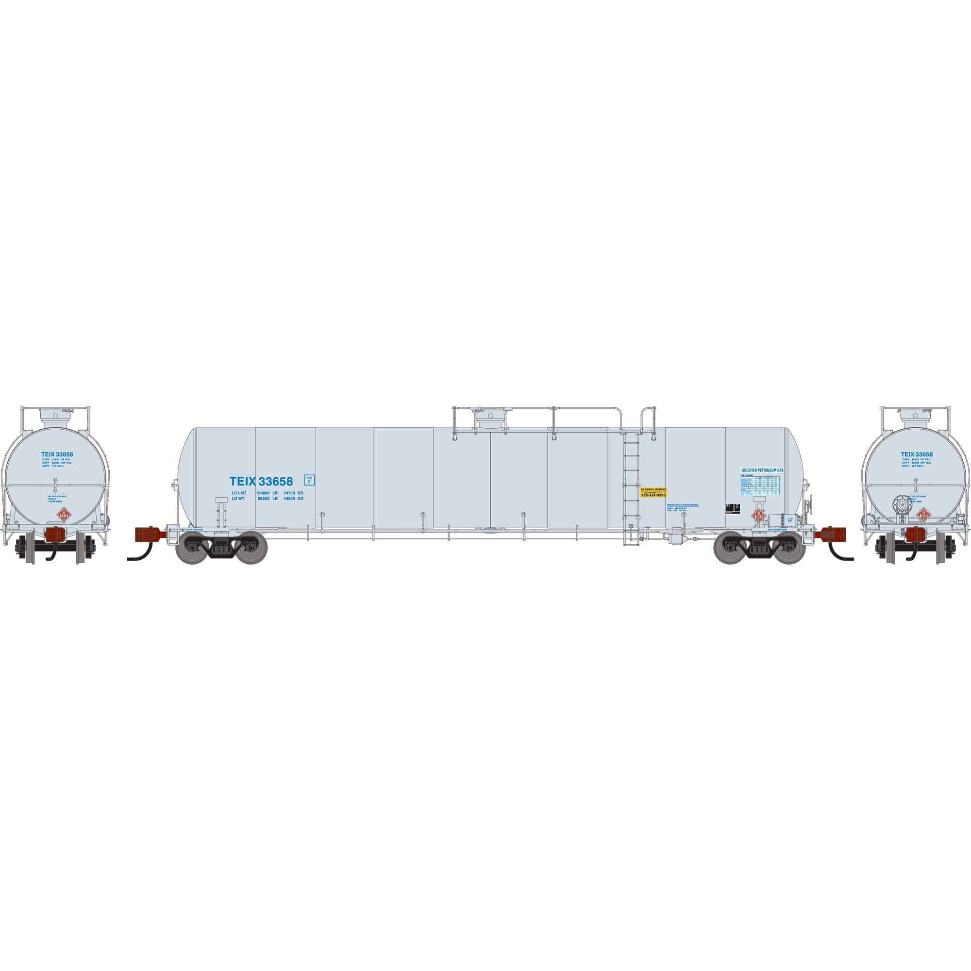 N UTC 33K LPG Tank Car TEIX #33658 (ATHG-1569)