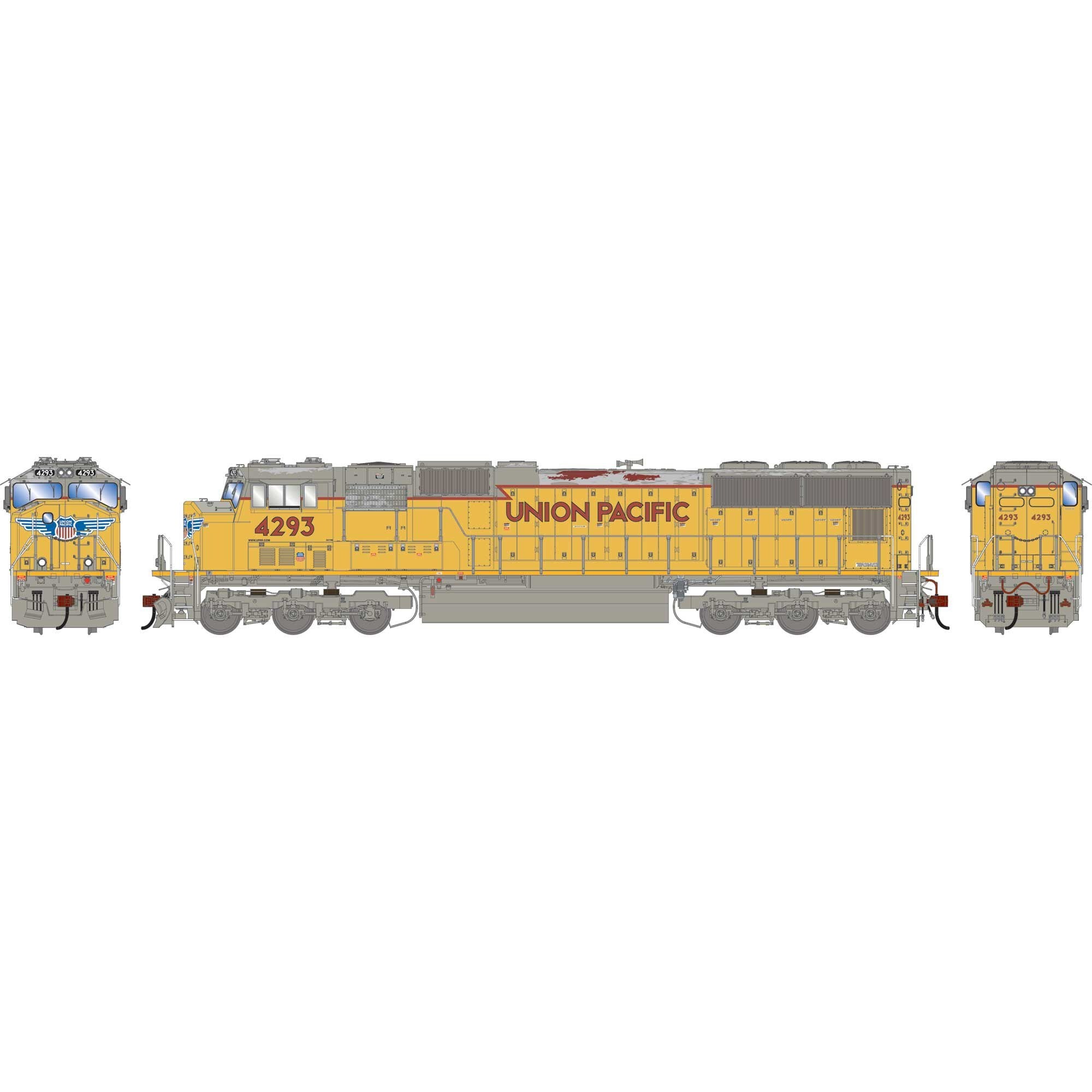 HO SD70M Locomotive Primed For Grime UP #4293 (ATHG-1589)