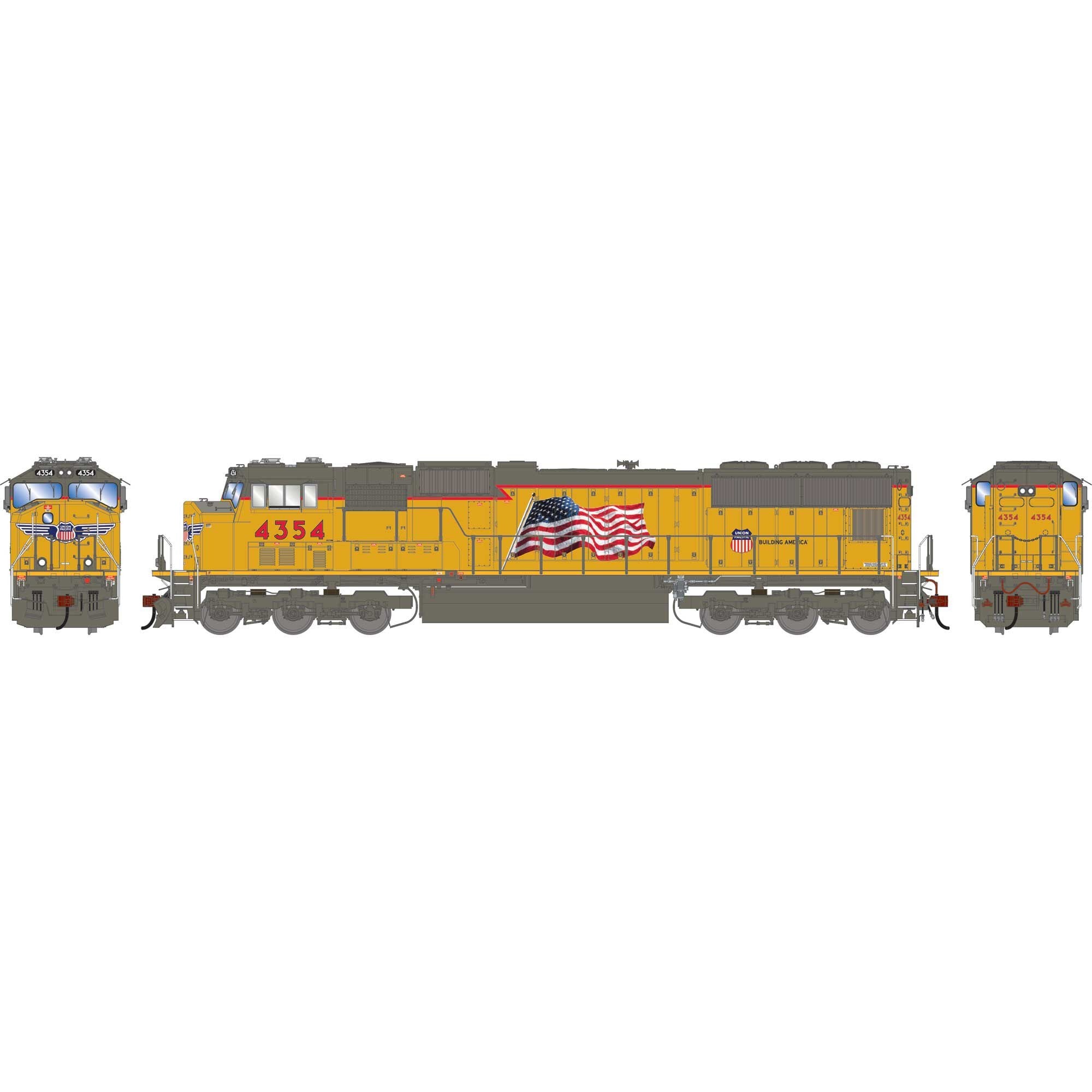 HO SD70M Locomotive with DCC & Sound, UP #4354 (ATHG-1611)