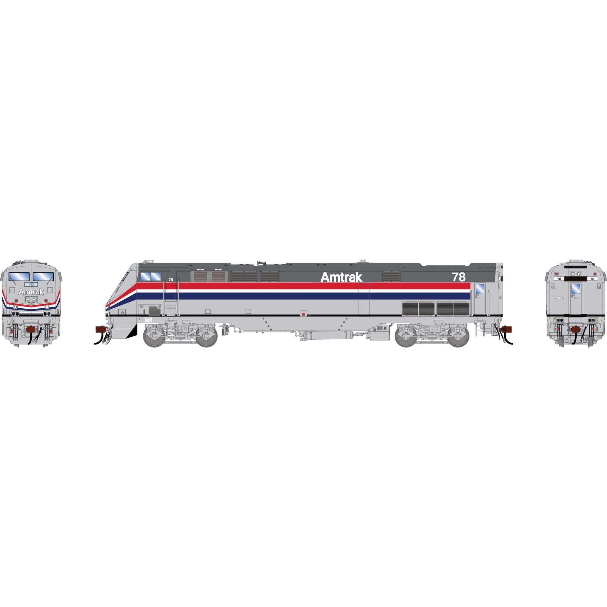 HO P42DC Locomotive with DCC & Sound, AMTK Phase III #78 (ATHG-1688)