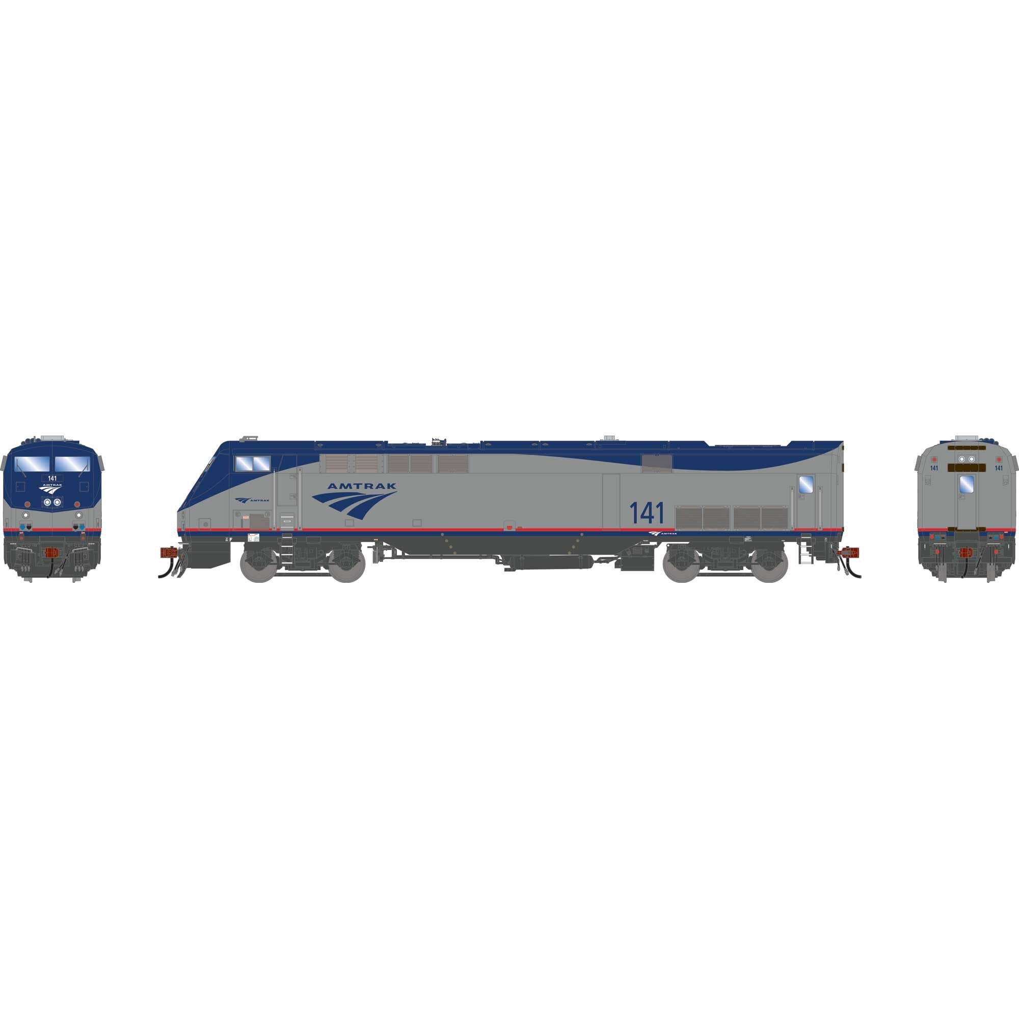 HO P42DC Locomotive with DCC & Sound, AMTK Phase V 'Low Wave' #141 (ATHG-1694)