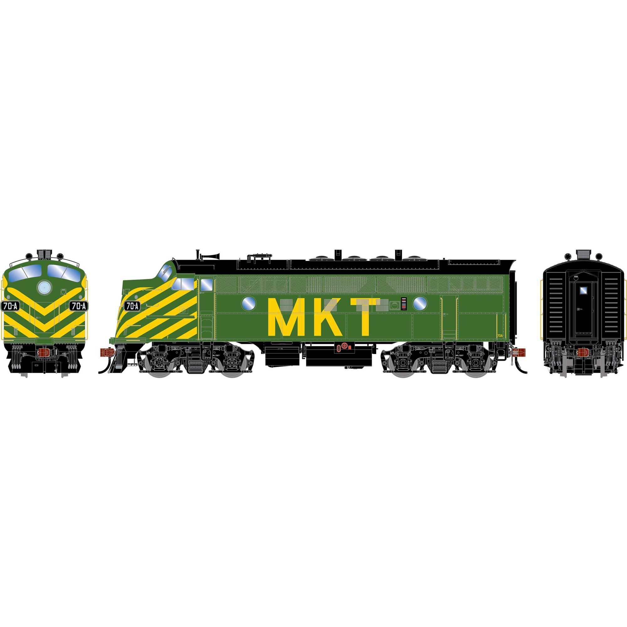 HO F3A Locomotive Freight MKT #70A (ATHG-1704)