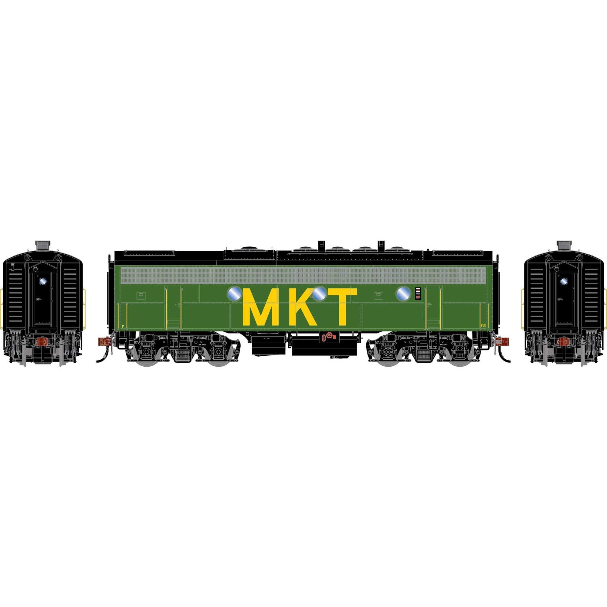 HO F7B Locomotive Freight MKT #75E (ATHG-1705)