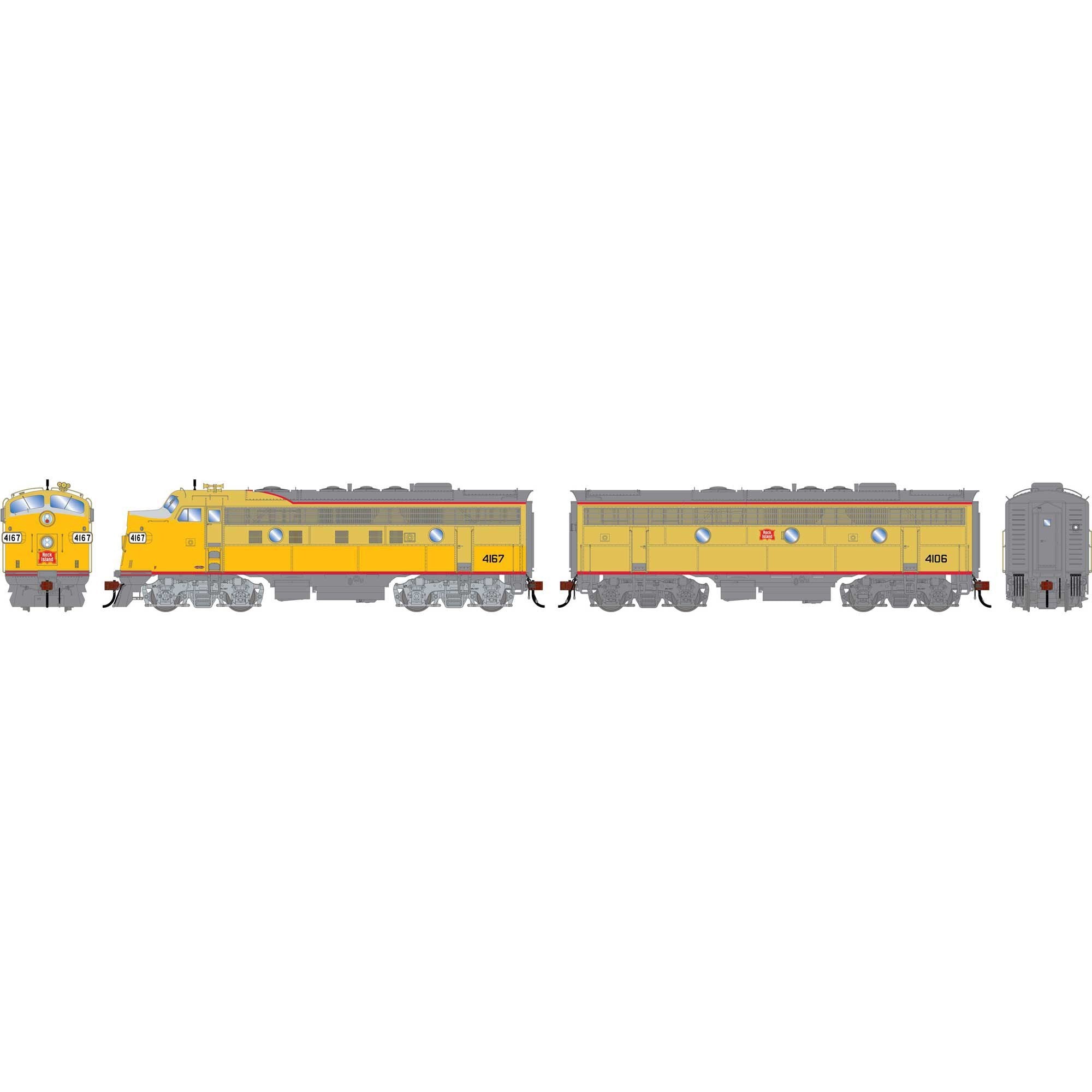 HO F9A/F9B Locomotive Set Freight Primed For Grime CRIP #4167 #4106 (ATHG-1708)