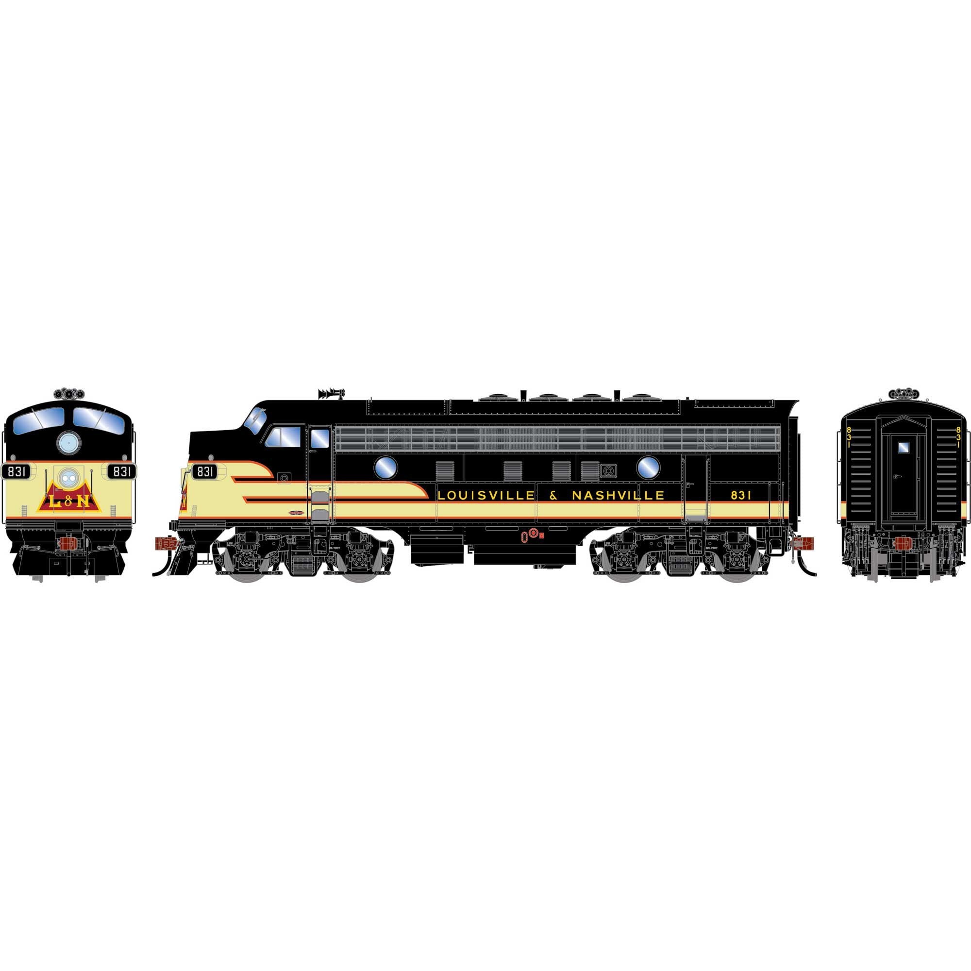 HO F7A Locomotive with DCC & Sound (ATHG-1726)