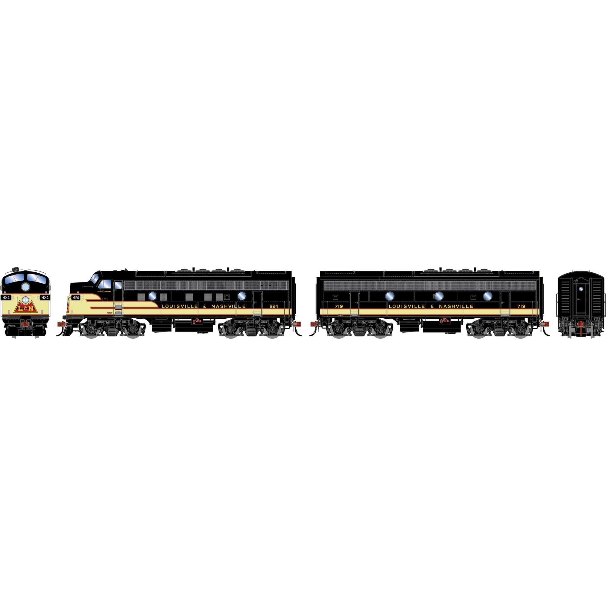 HO F9A F9B Locomotive Set with DCC and Sound (ATHG-1727)