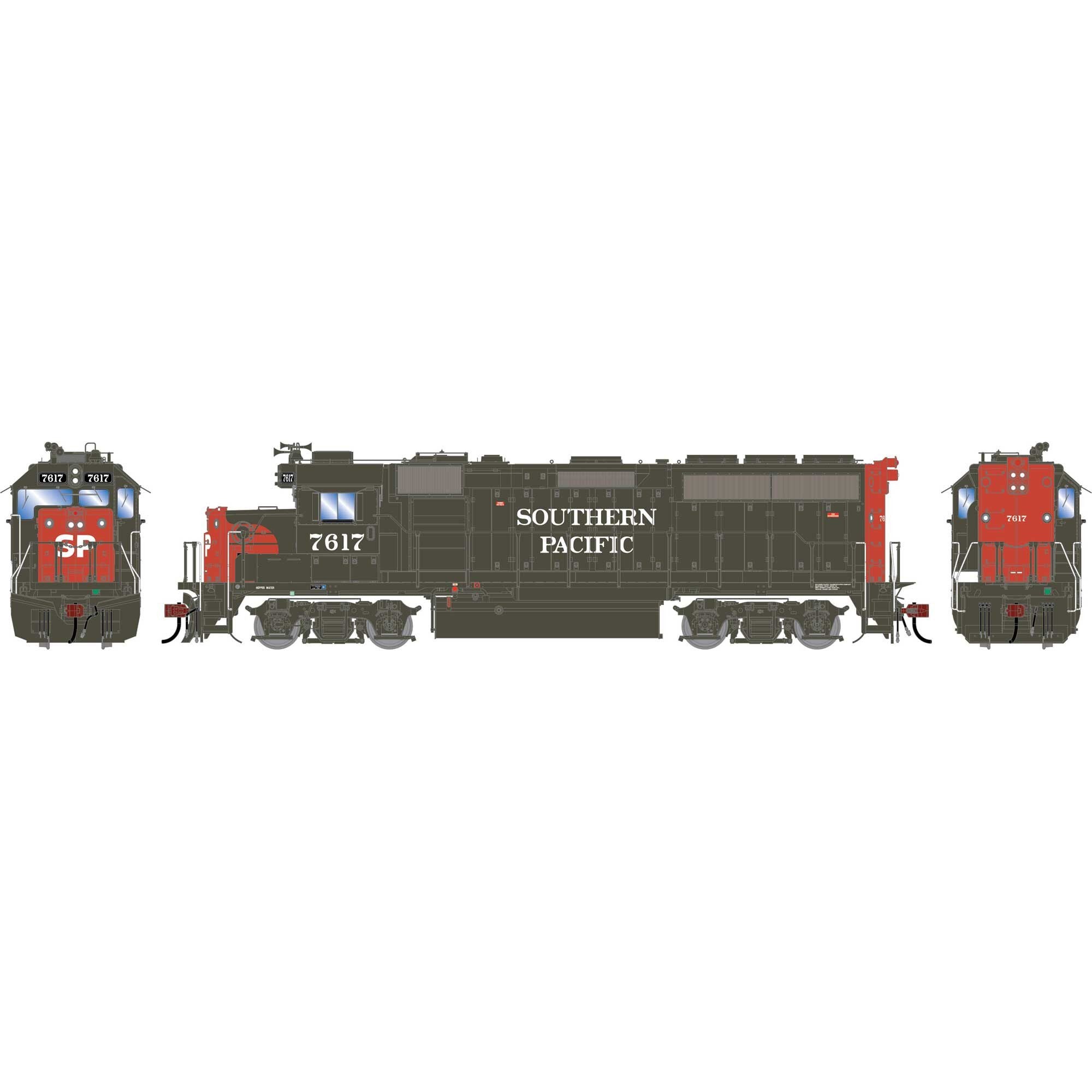 HO GP40-2 Locomotive SP #7617 (ATHG-1735)