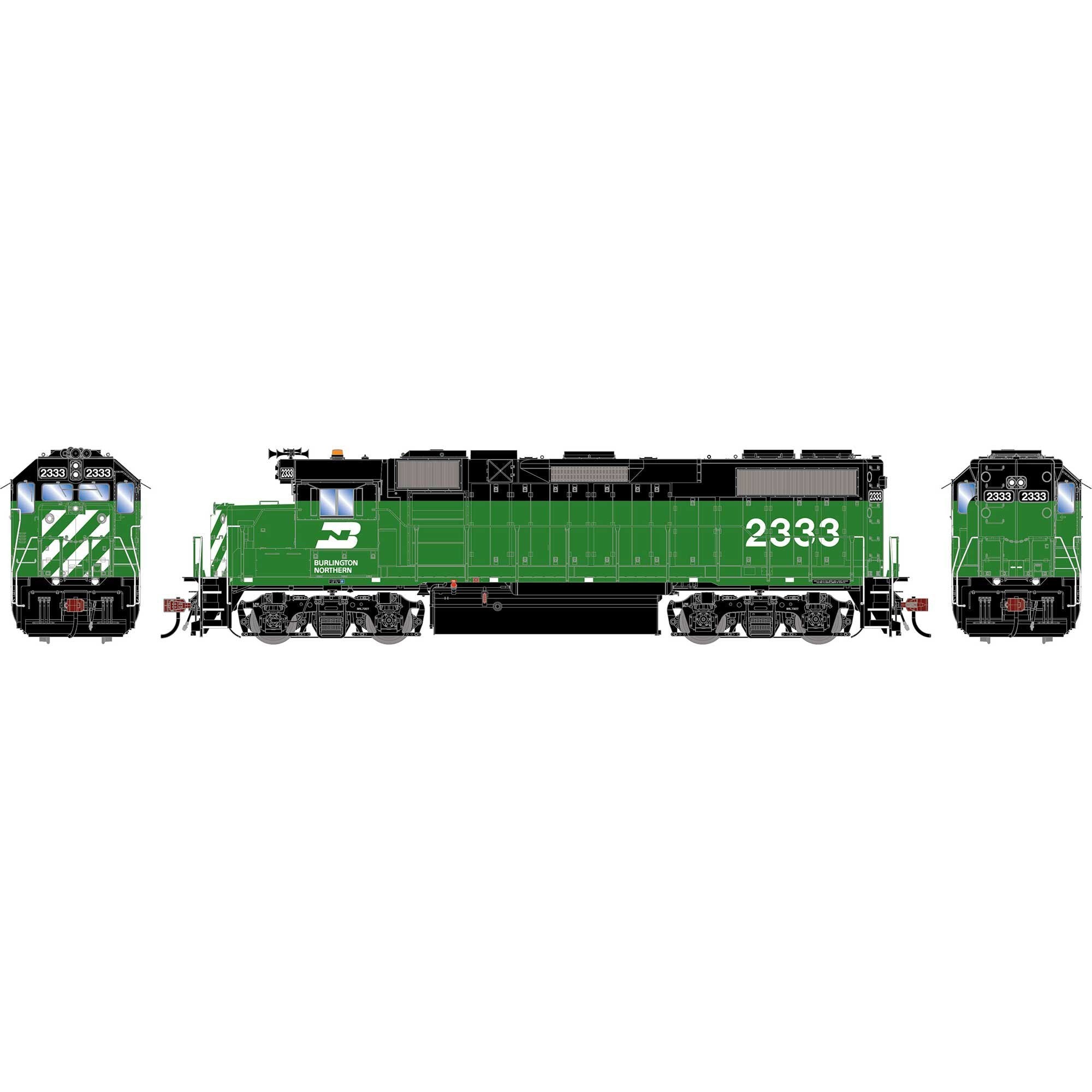HO GEN GP38-2 Locomotive BN #2333 (ATHG-1807)