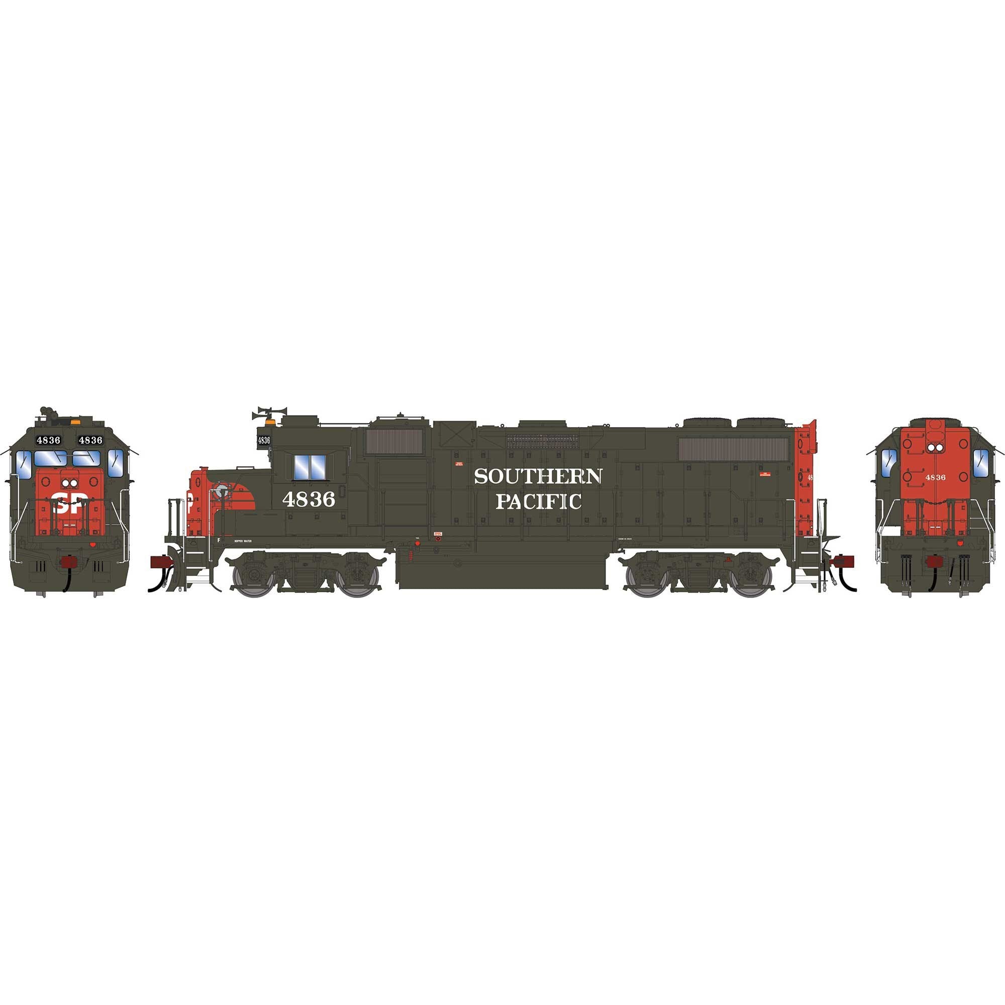 HO Southern Pacific GP38-2 Locomotive #4836 (ATHG-1812)
