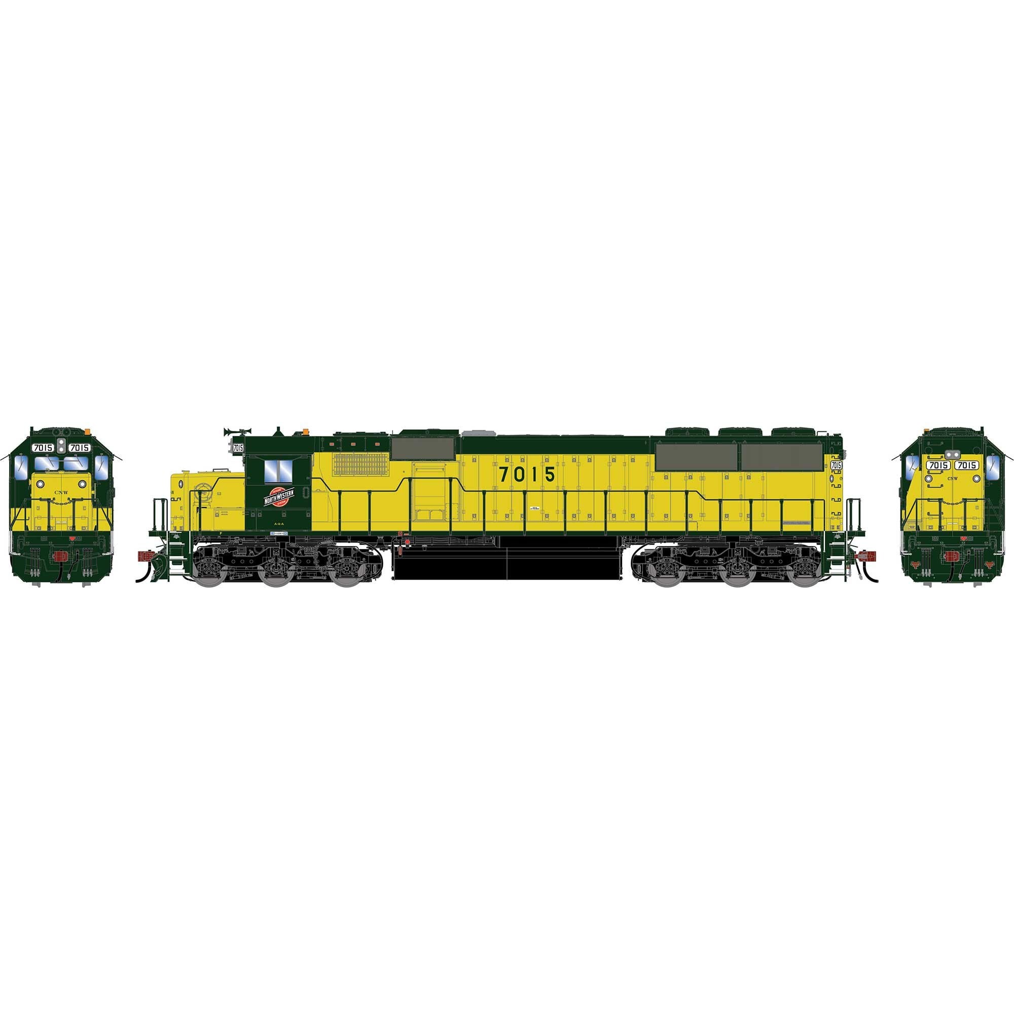 HO GEN SD50 Locomotive CNW #7015 (ATHG-1844)