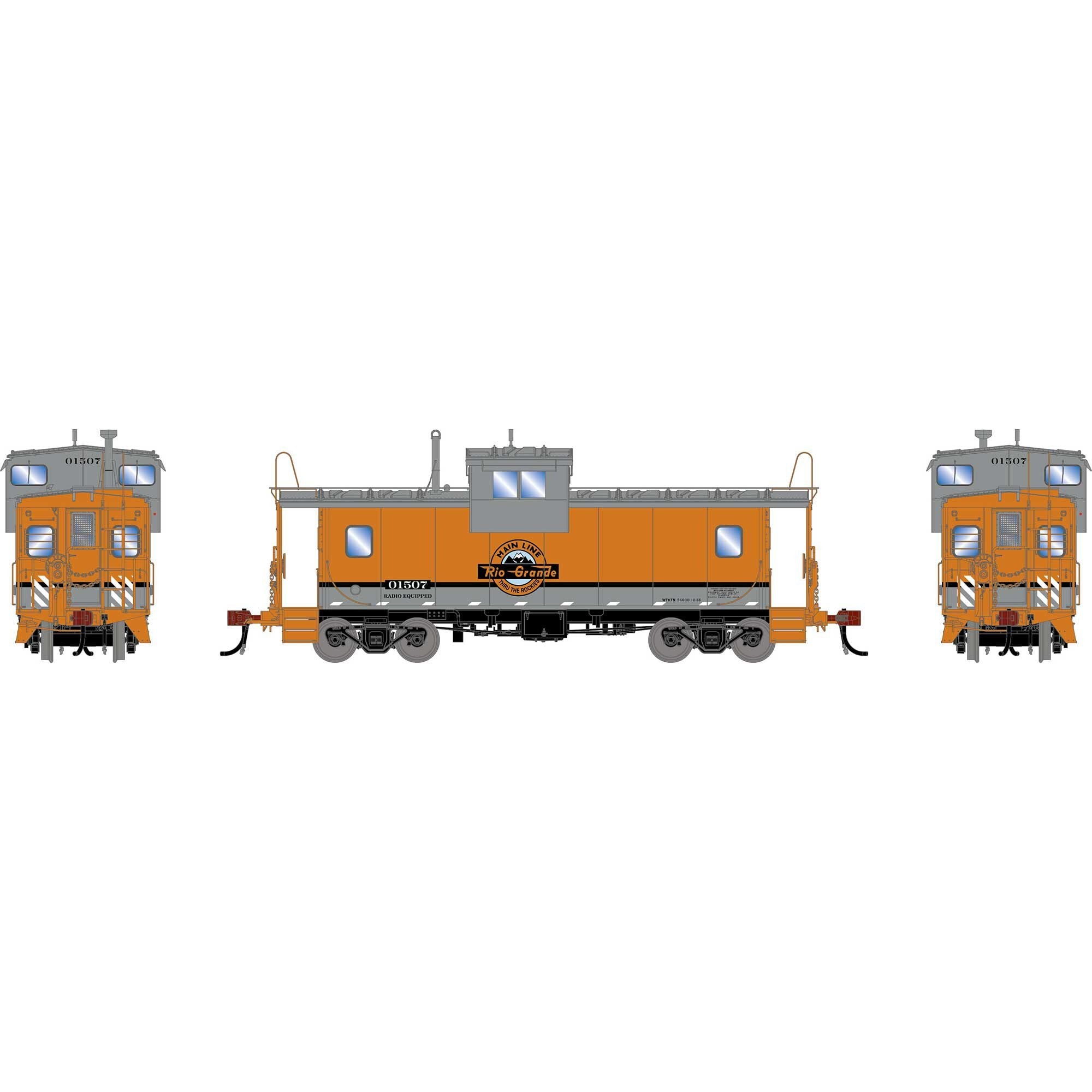 HO GEN ICC Wide-Vision Caboose with Lights and Sound DRGW #01507 (ATHG-1876)