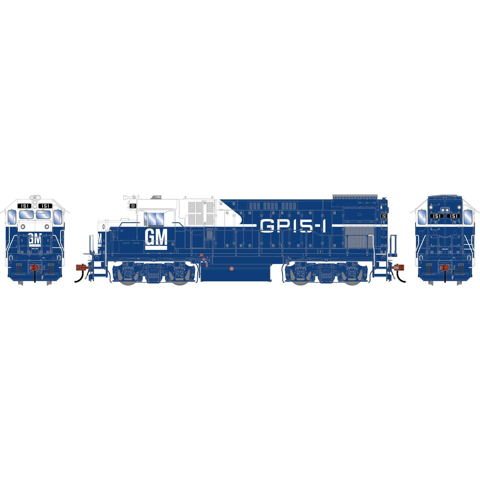 HO GEN GP15-1 Locomotive Legendary Liveries EMDX DEMO #151 (ATHG-1886)