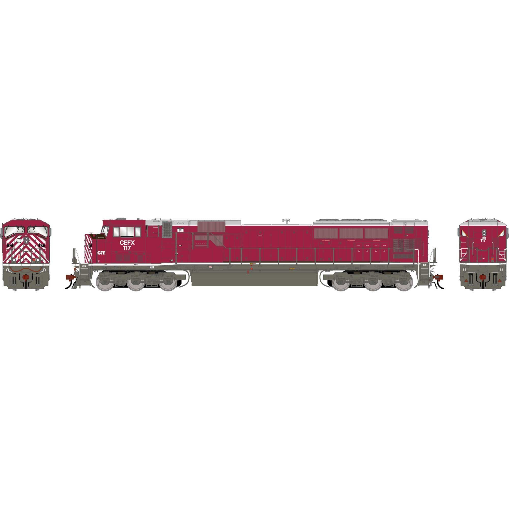 HO GEN SD90MAC Locomotive CEFX #117 (ATHG-1913)