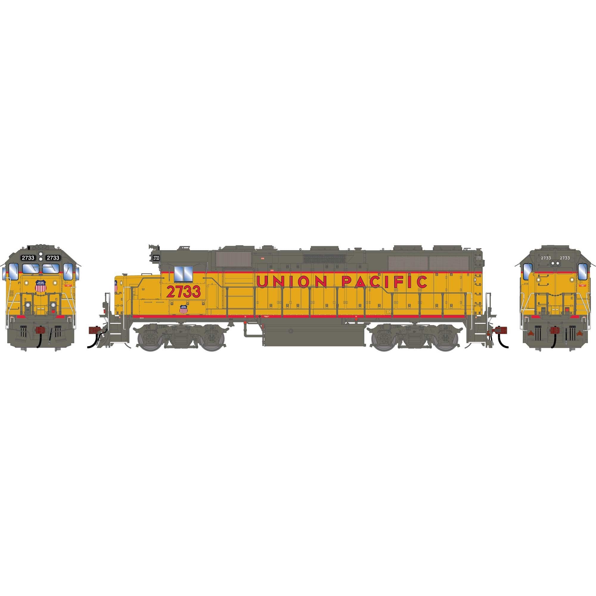 HO GP39-2 Phase I Locomotive UP #2733 (ATHG-1969)