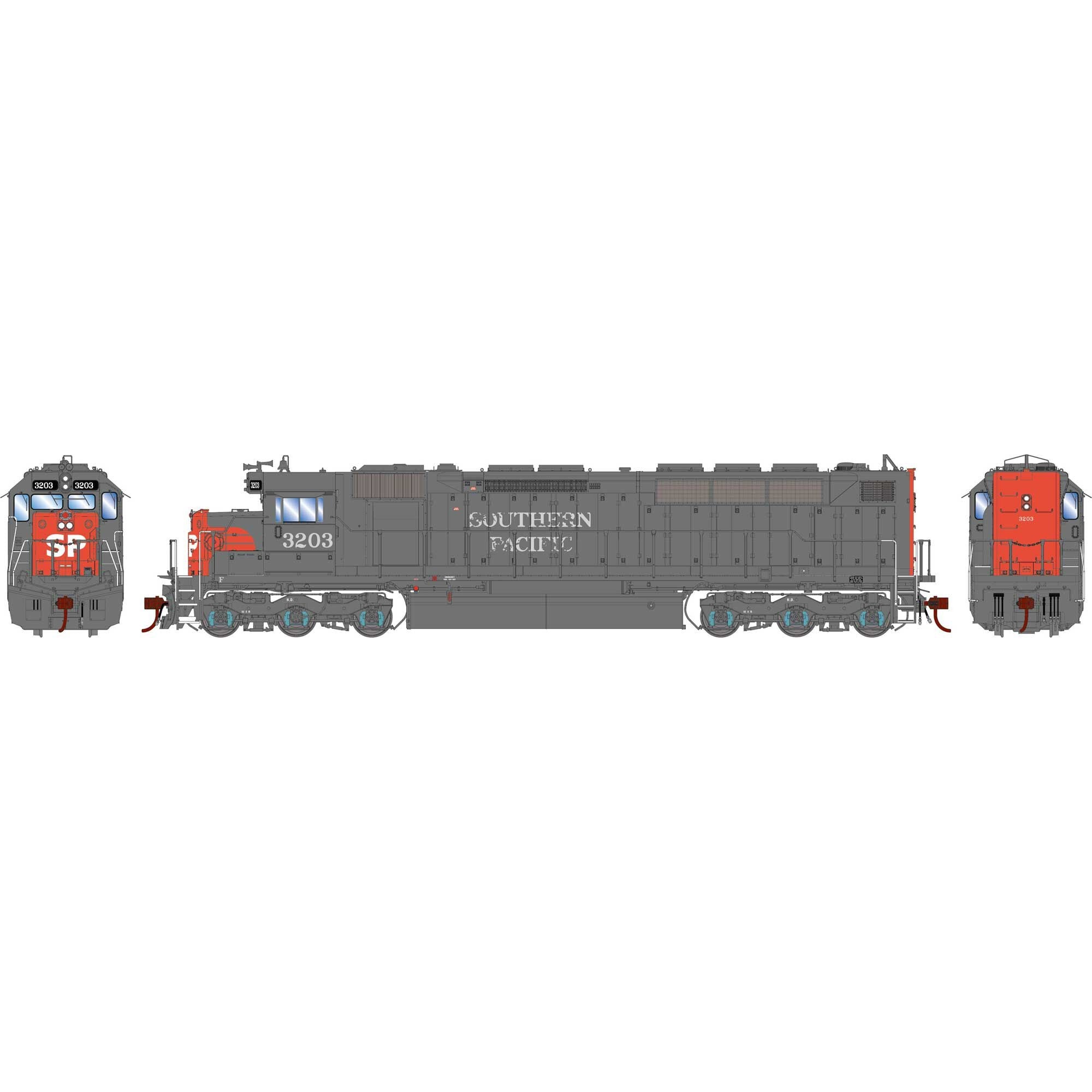 HO GEN SDP45 Locomotive Primed For Grime SP #3203 (ATHG-1996)