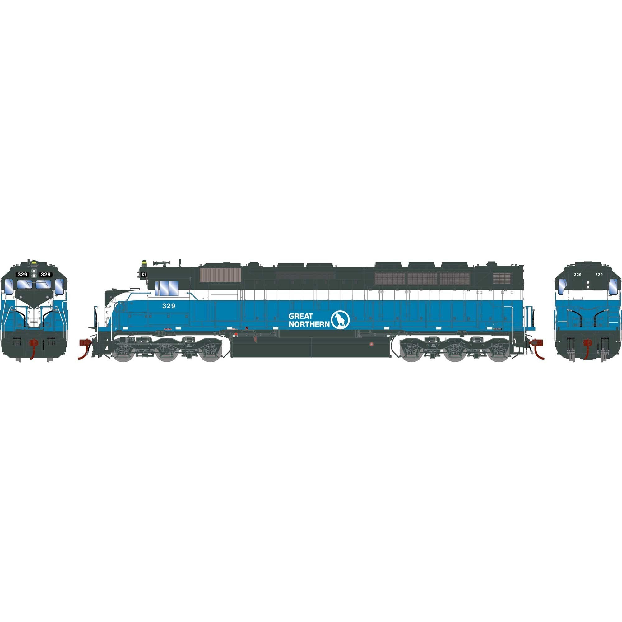 HO GEN SDP45 Locomotive with DCC and Sound, Great Northern #329 (ATHG-2026)