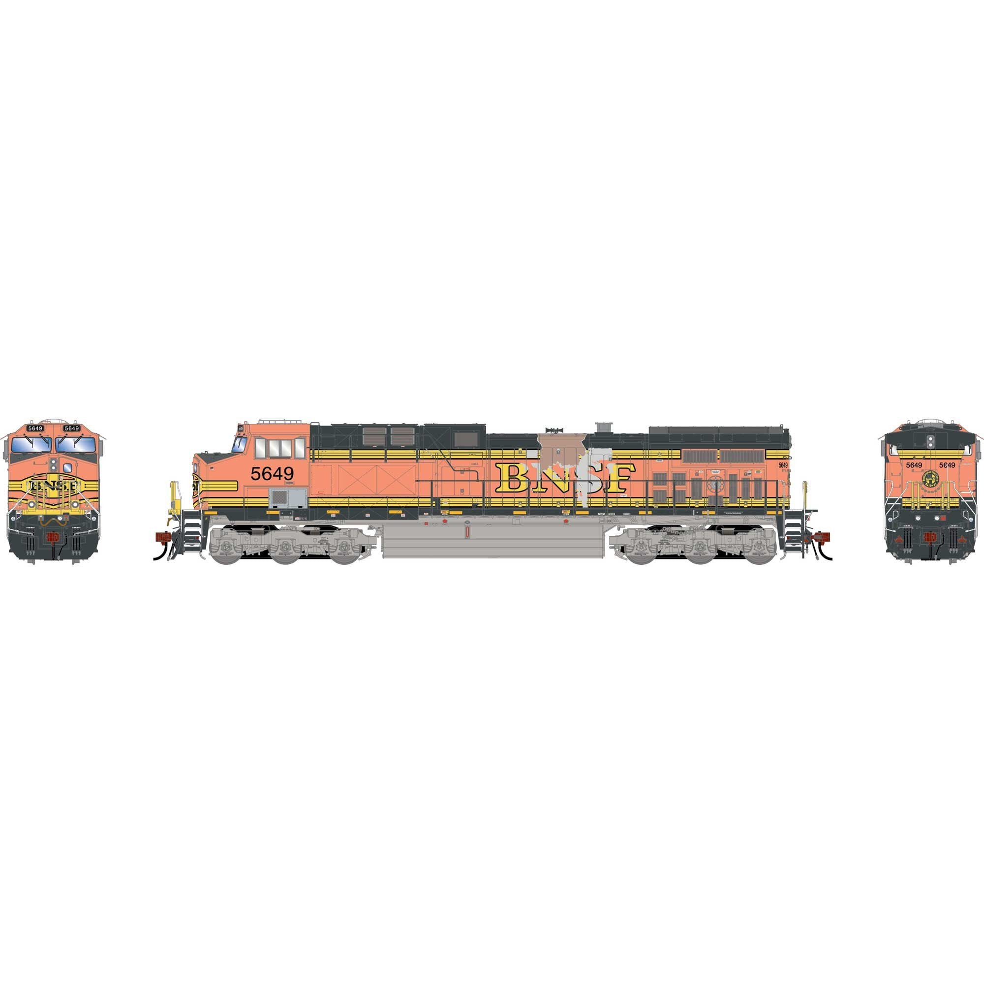 HO AC4400CW Locomotive w/DCC & Sound Primed For Grime BNSF #5649 (ATHG-2076)