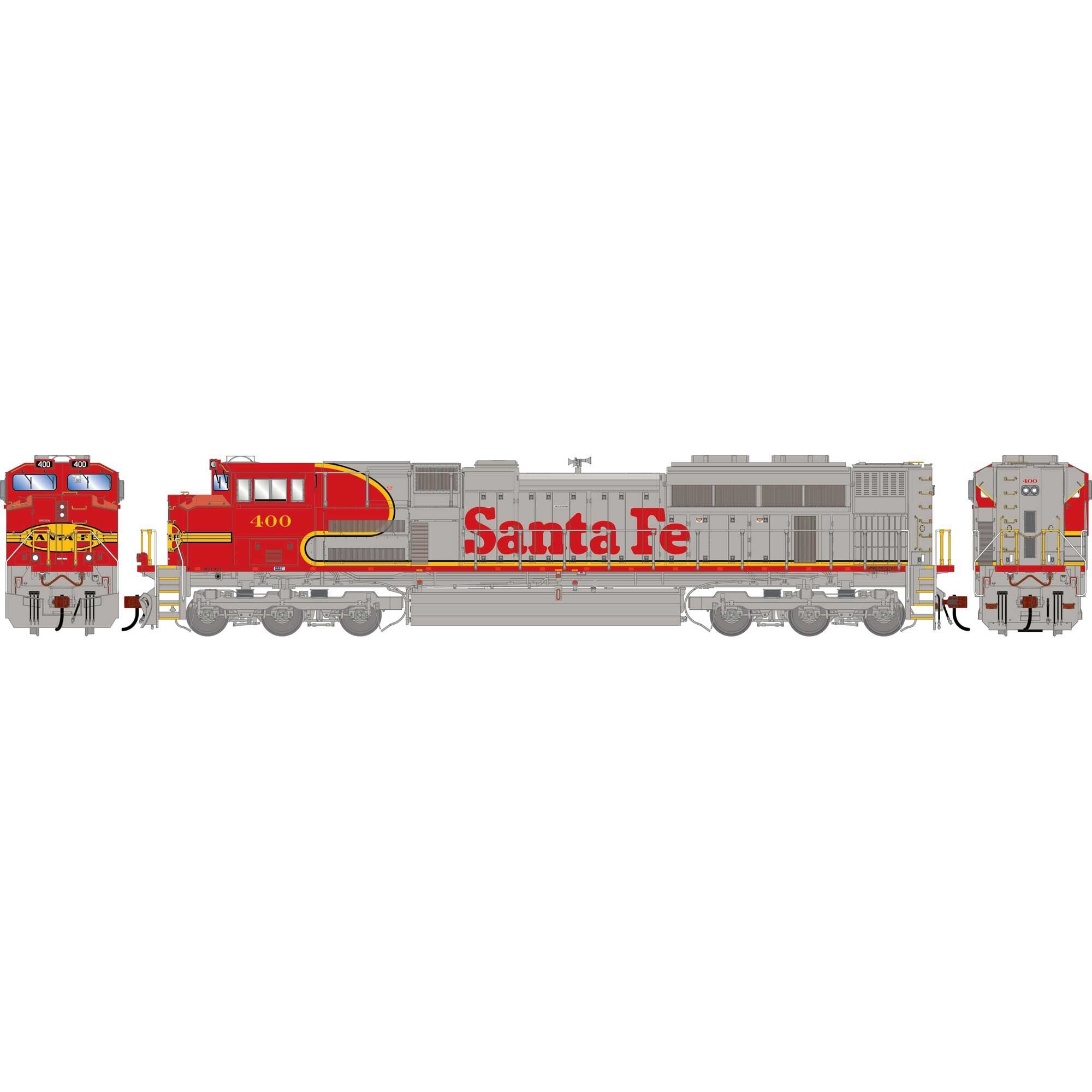 HO GEN SD70ACE Locomotive with DCC and Sound ATSF #400 (ATHG-2100)