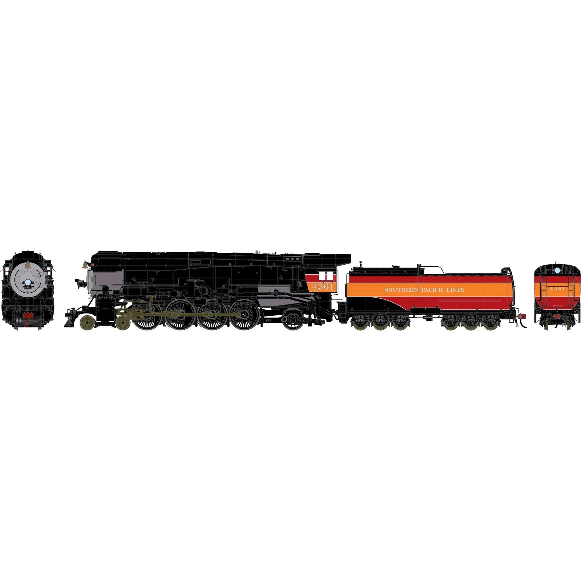 HO GEN 4-8-2 MT-4 Locomotive with DCC and Sound SP #4361 (ATHG-2116)