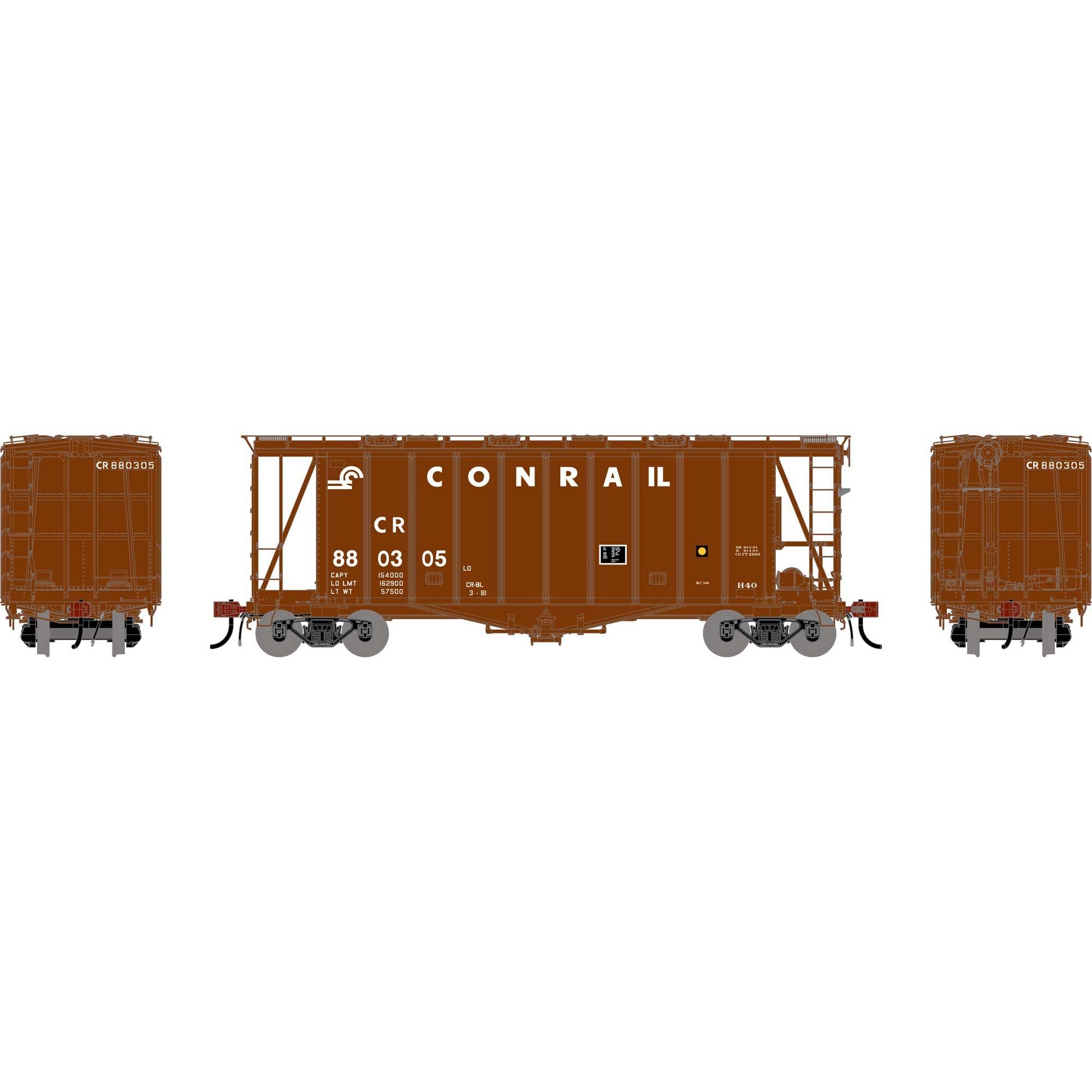 HO GEN GATC 2600 Airslide Covered Hopper (ATHG-2121)