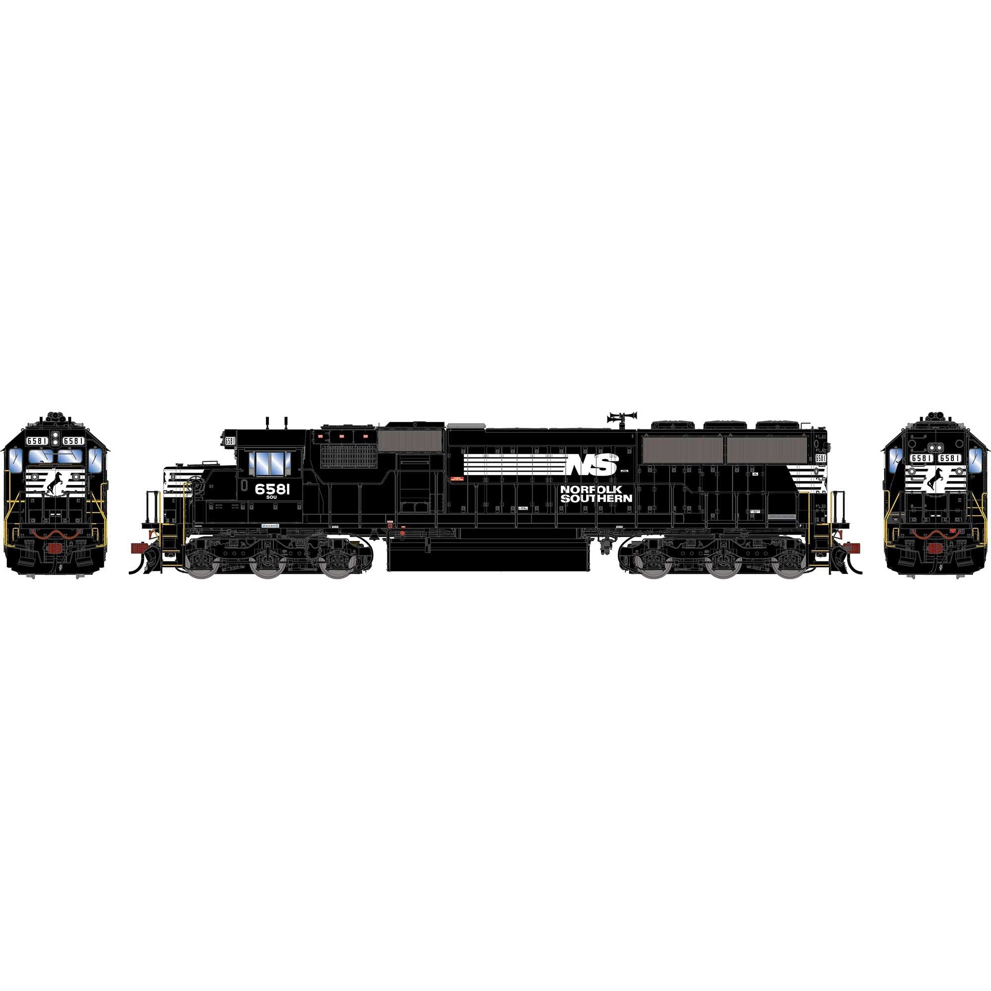 HO GEN SD60 Locomotive with DCC and Sound - Norfolk Southern #6581 (ATHG-2176)