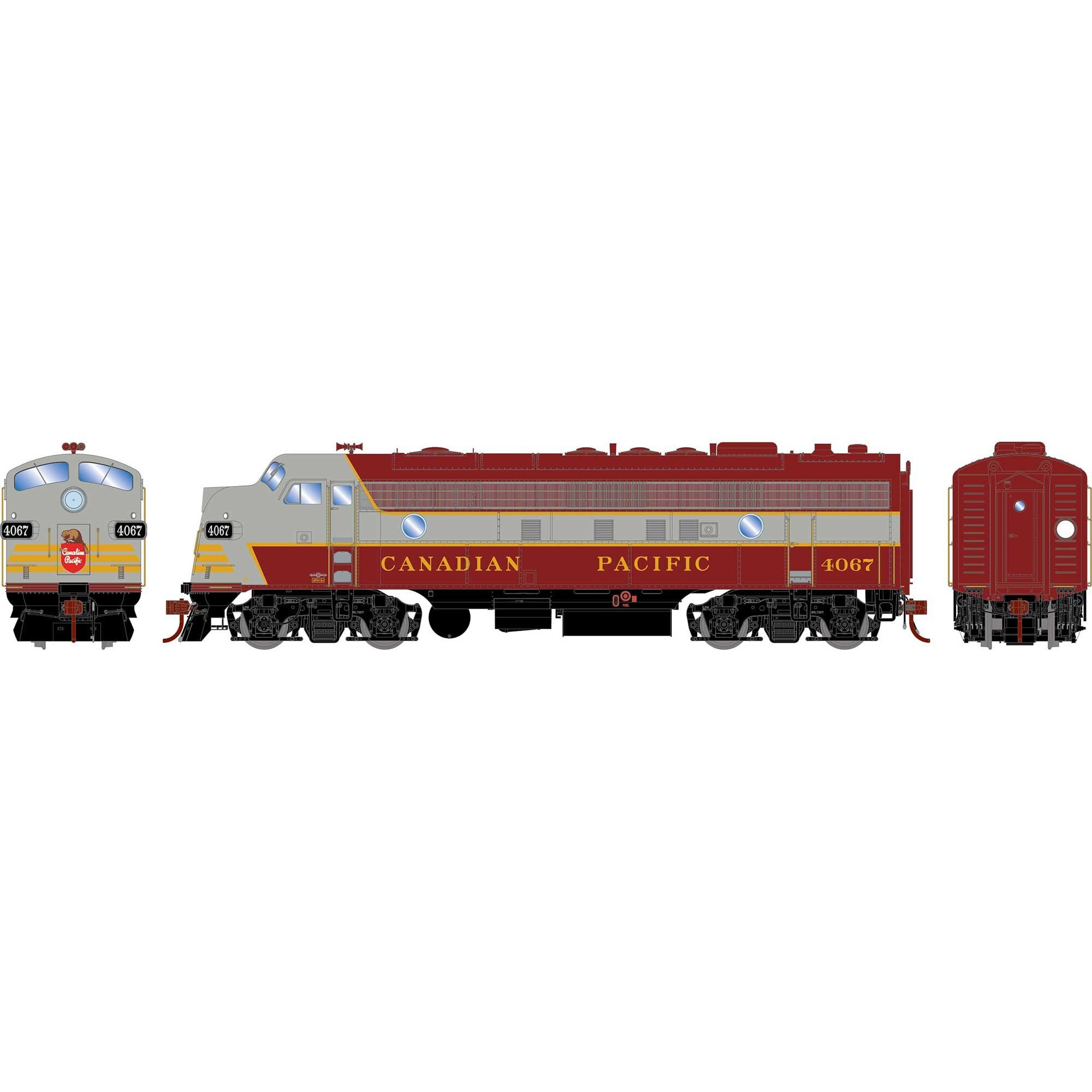 HO FP7A Locomotive with DCC and Sound CPR #4067 (ATHG19701)