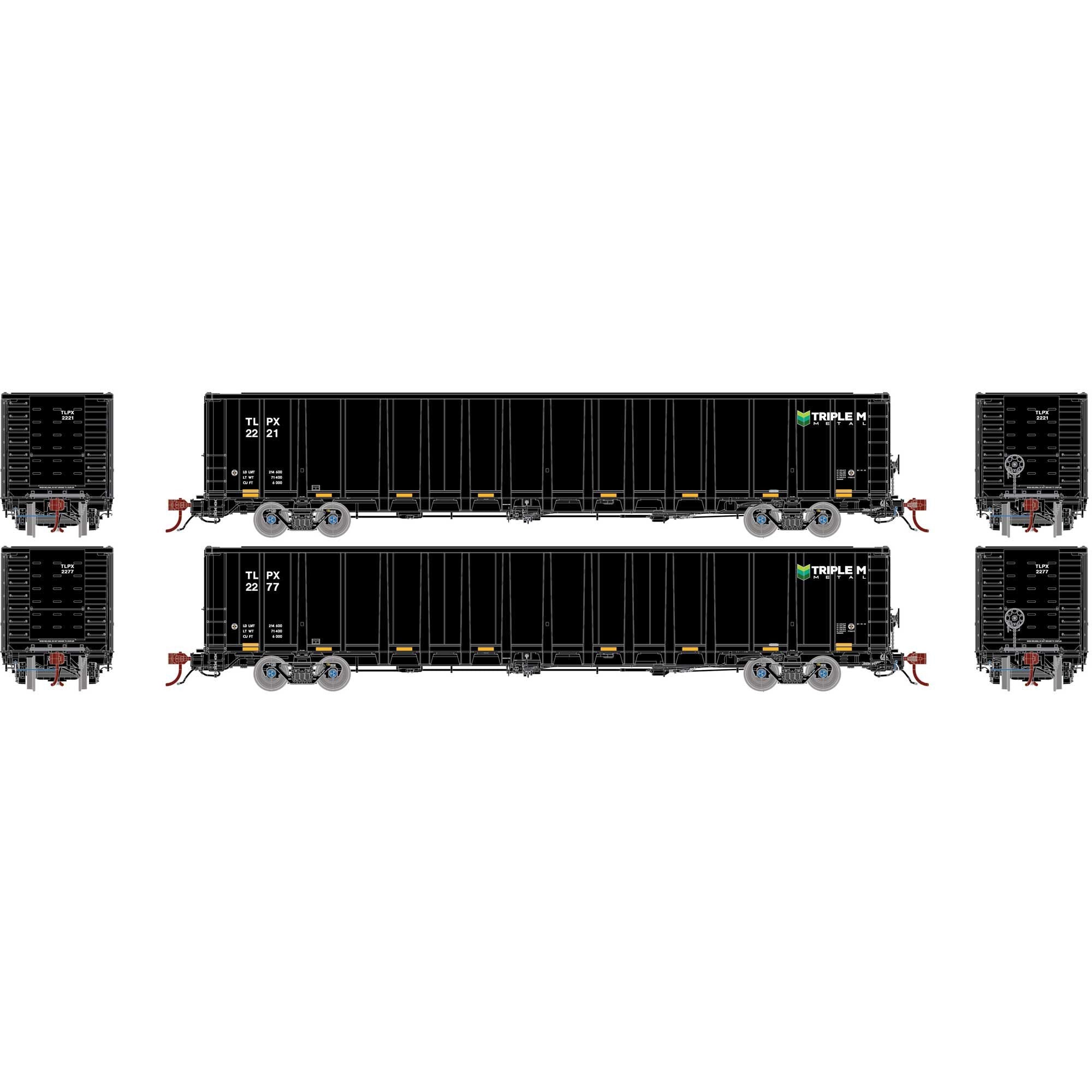NSC 6000 Gondola with Load TLPX #2221 and 2277 (ATHGN6729)