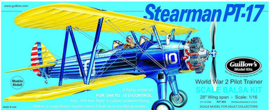 Guillows 0803 1/16 Stearman PT-17 Balsa Flying Model
