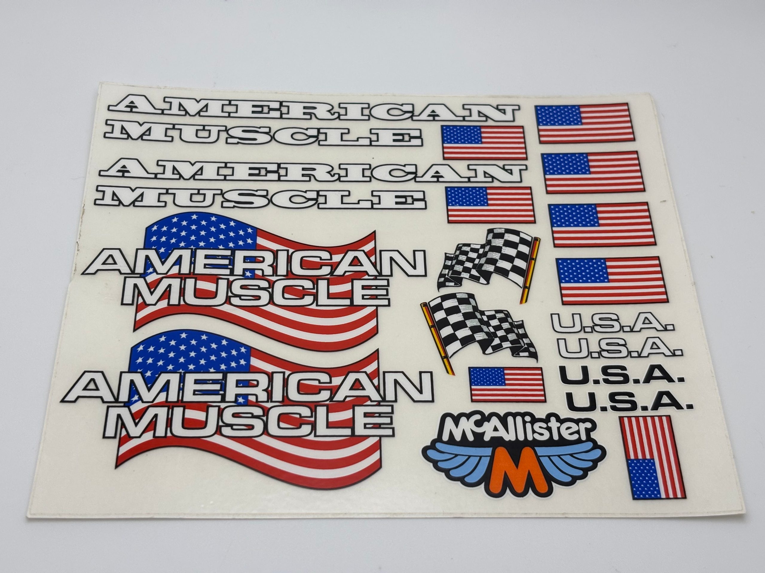 McAllister Racing USA American Muscle Decal Sheet, MCA-D519