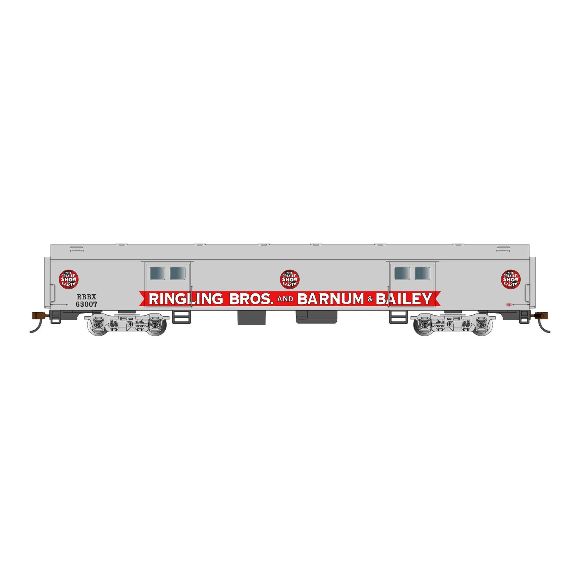 HO 72' Smooth-Side Baggage Generator Car - Ringling Bros. & Barnum & Bailey (BAC14412)