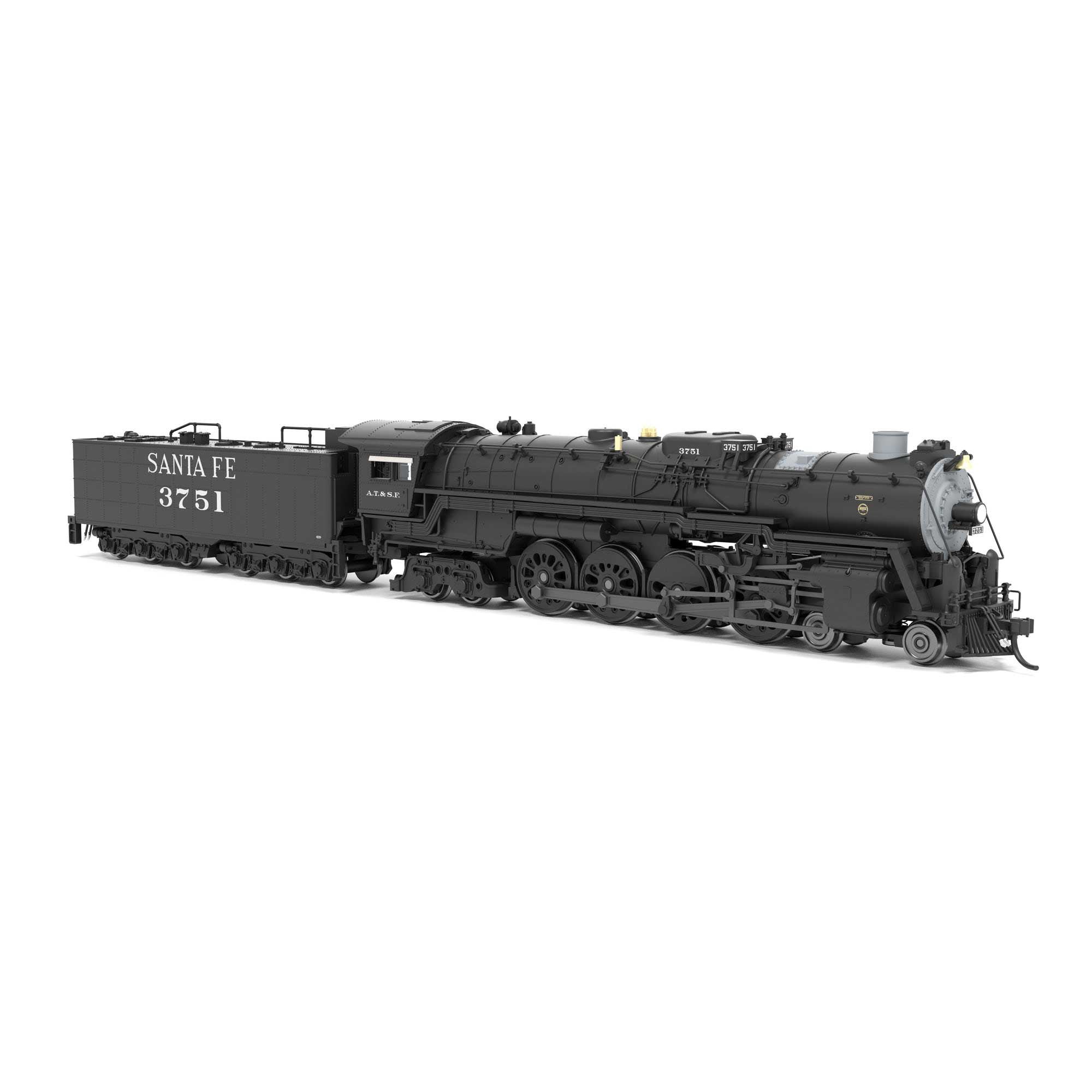 ATSF 4-8-4 #3759 N Scale Model Locomotive with Smoke and Sound (BLI9403)