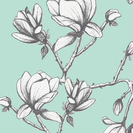 ART GALLERY FABRICS - Wild Bloom by Bari J. - CANVAS - Magnolia Study - Fresh